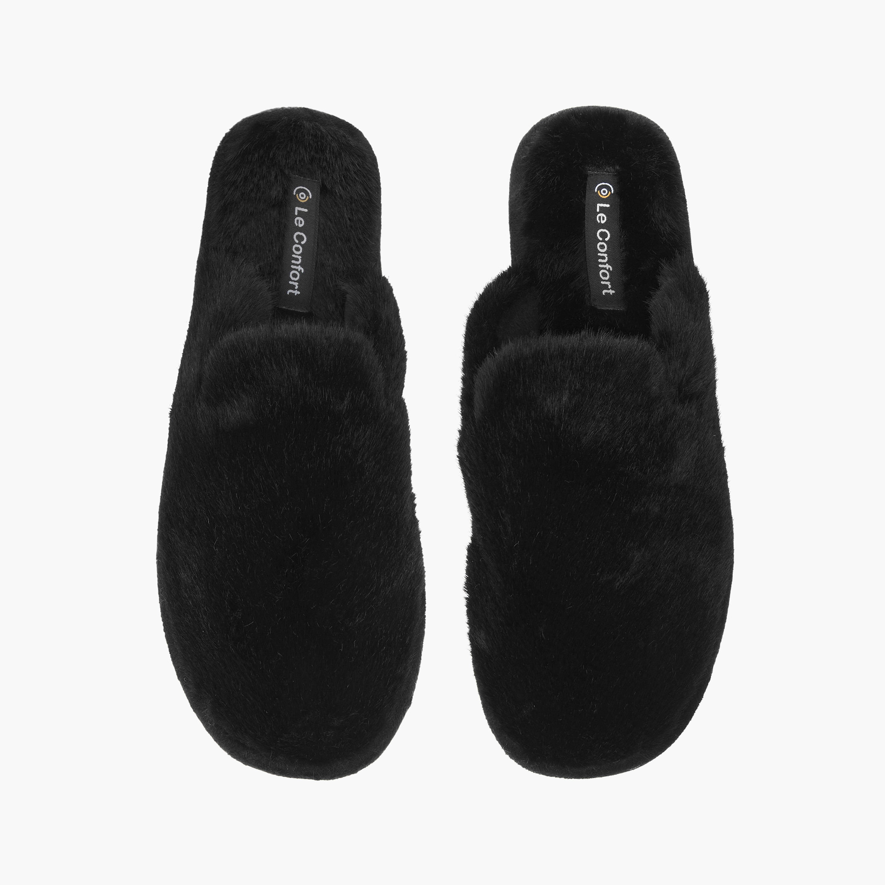 Le Confort Fur Textured Slip-On Bedroom Mules-women-shoes-bedroomslippers-image-1
