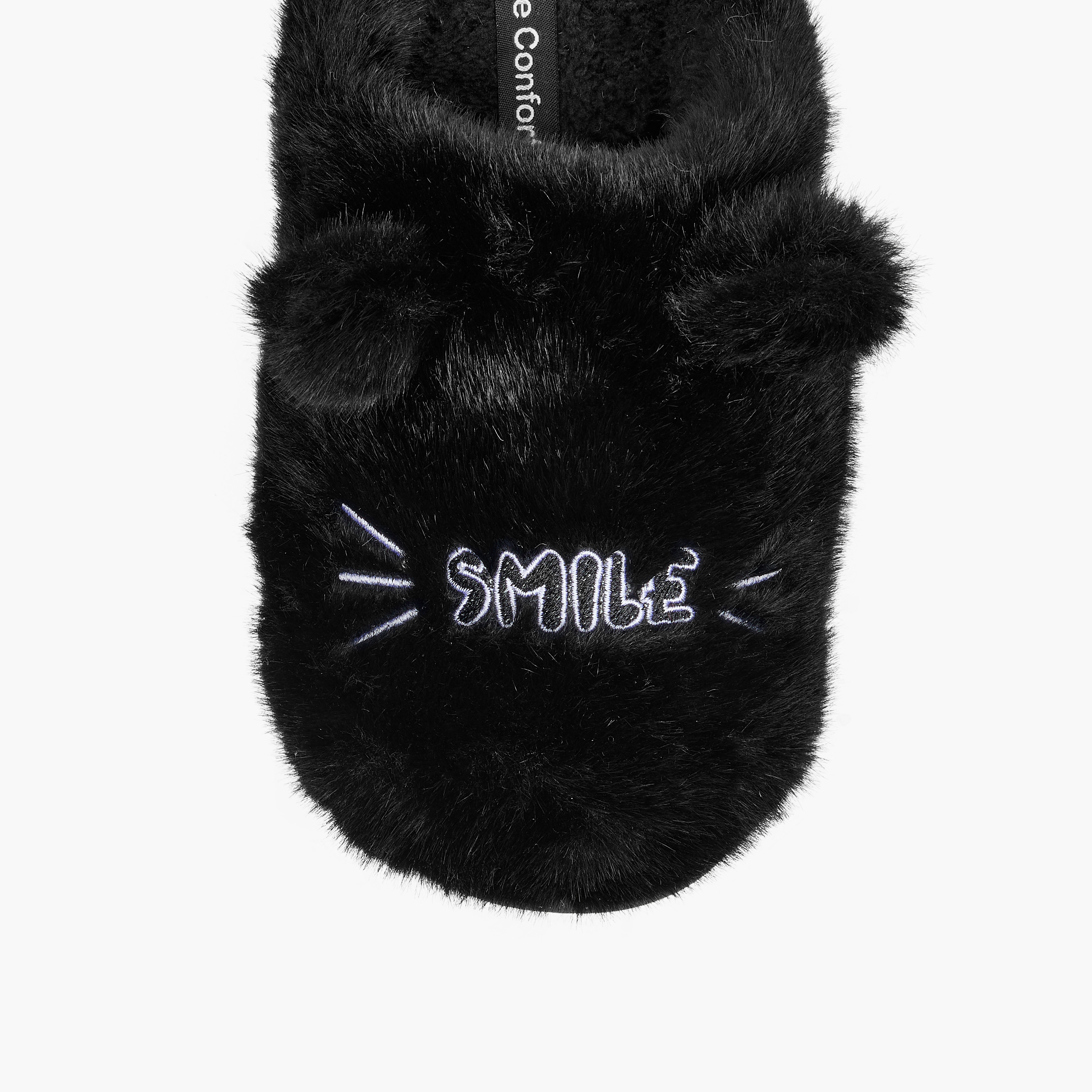 حذاء غرفة نوم فرو صناعي بتزيينات أذن من لي كونفورت-women-shoes-bedroomslippers-image-3