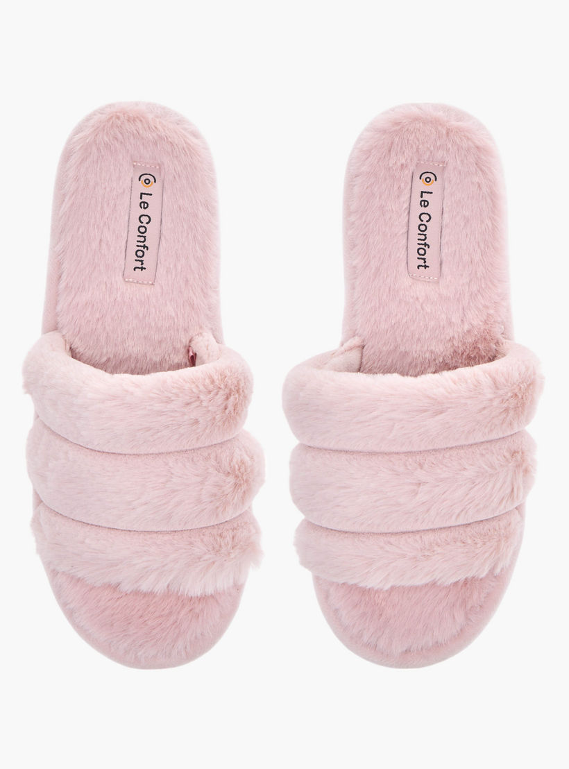 شبشب غرفة نوم فرو صناعي للنساء من لو كونفورت-women-shoes-bedroomslippers-image-1