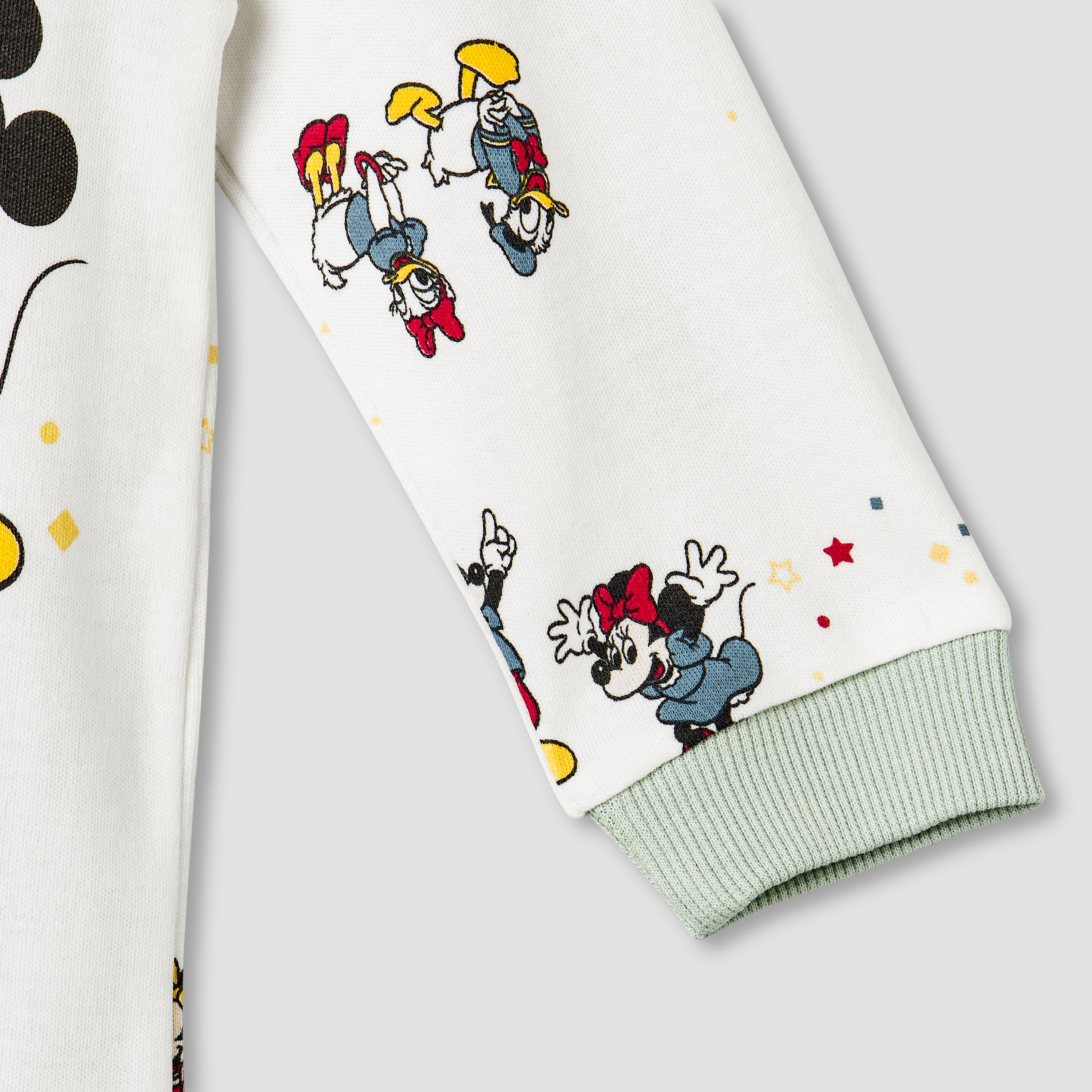 بدلة نوم قطن بياقة مستديرة وأكمام طويلة بطبعات ميكي وميني ماوس من ديزني-baby-girls-clothing-nightwear-sleepsuits-image-8
