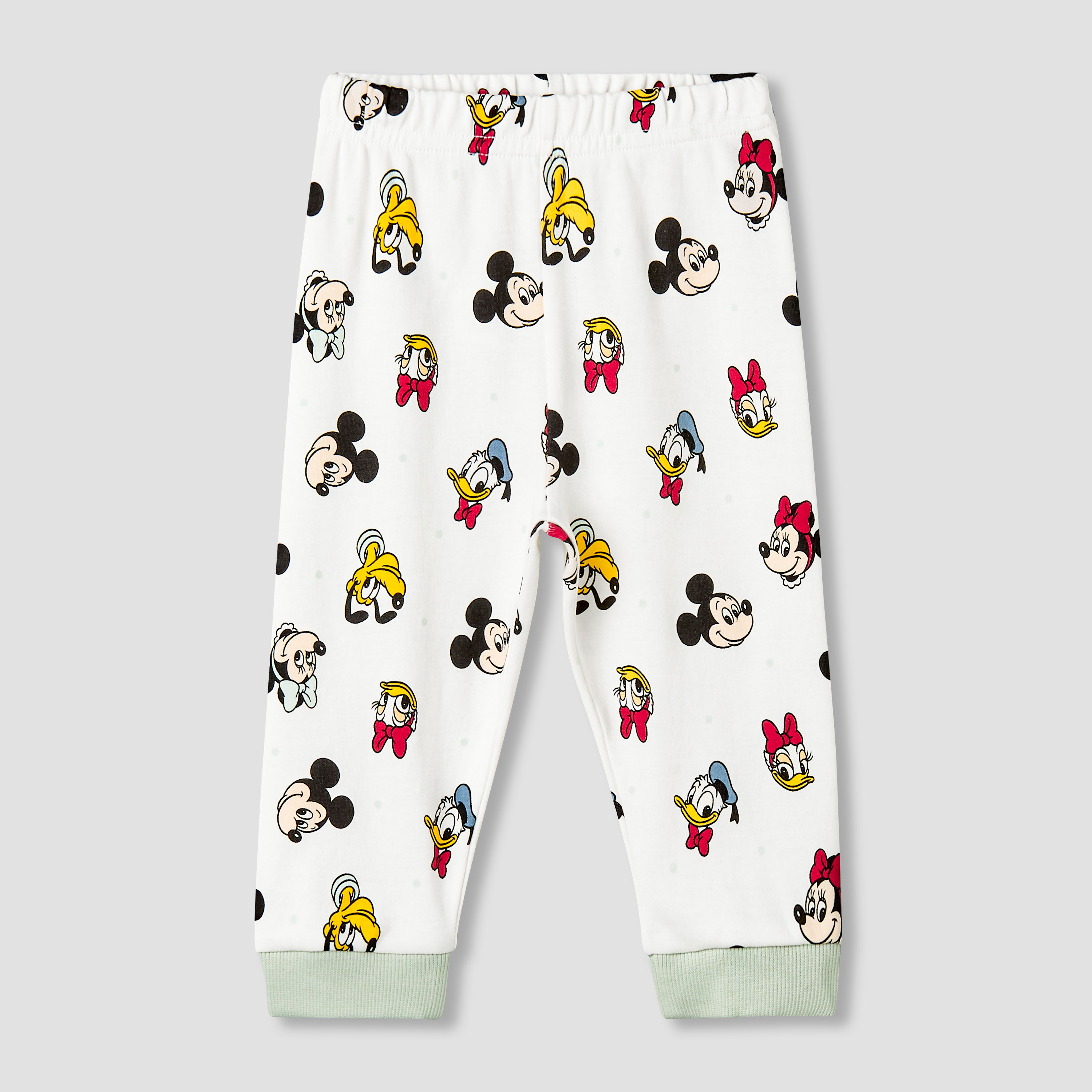 Disney Cotton Round Neck Long Sleeves Pyjama Set with Mickey Mouse and Friends Print-baby-girls-clothing-nightwear-pyjamasets-image-3