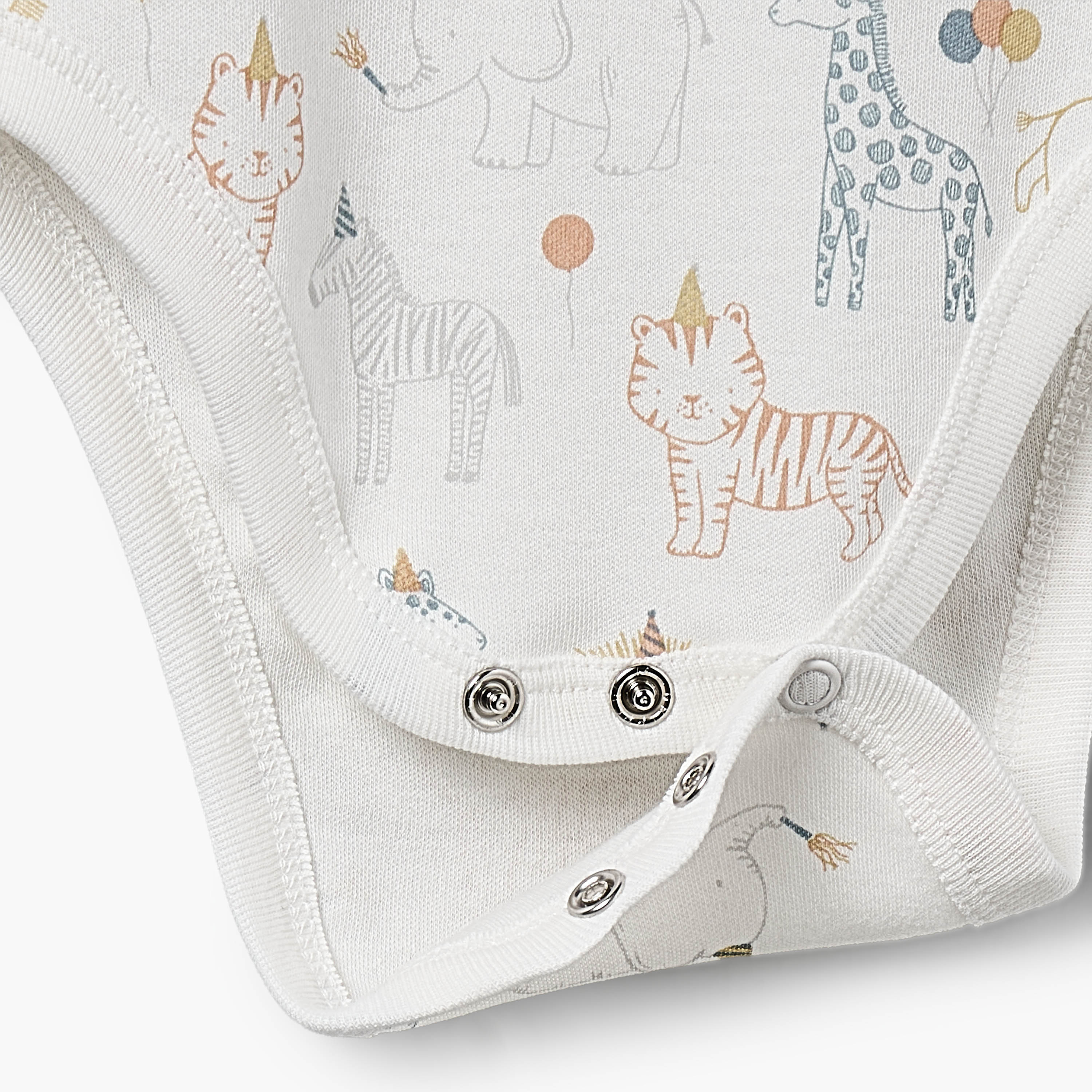 Juniors Cotton Round Neck Short Sleeves Bodysuit with Safari Print-baby-boys-clothing-bodysuits-image-5