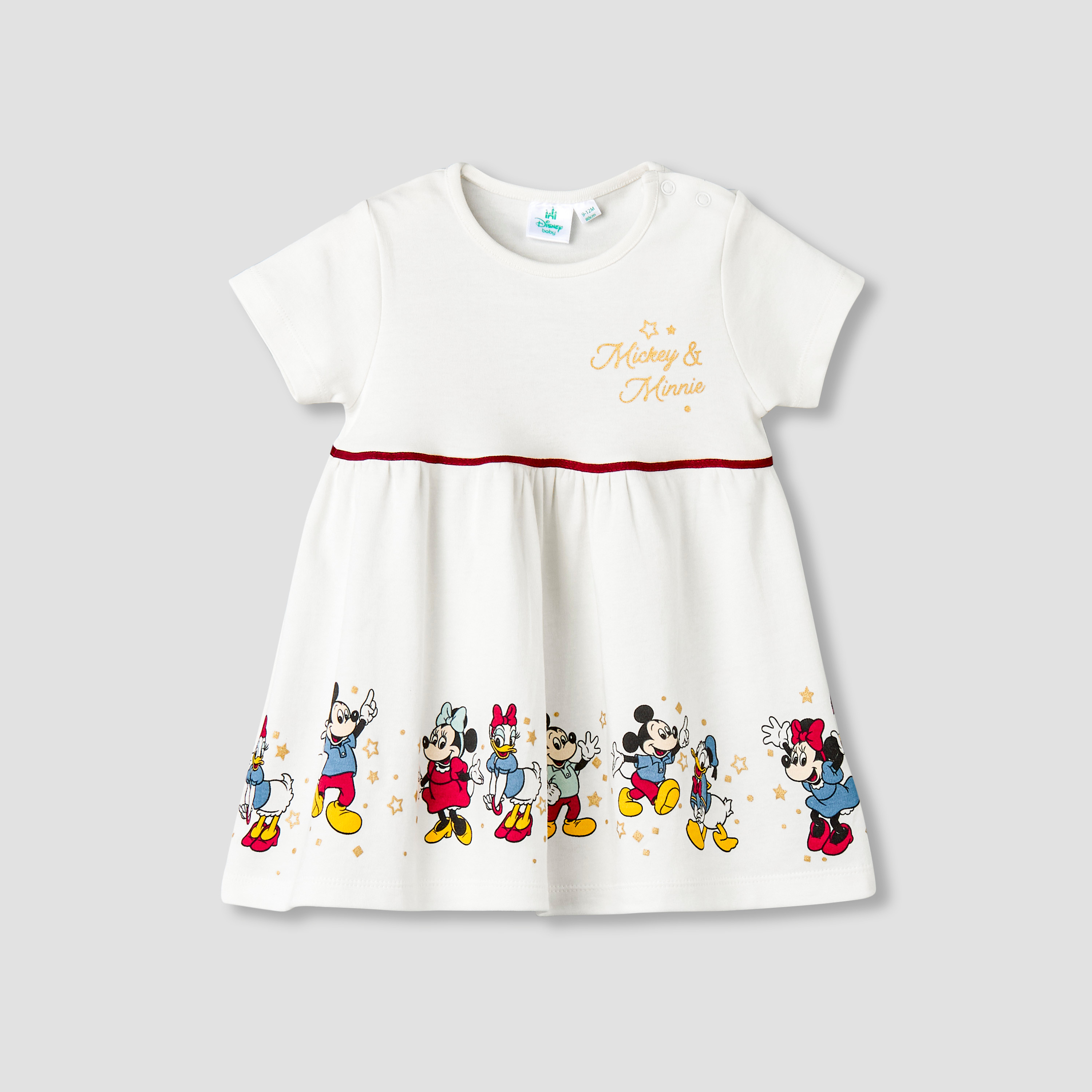 فستان بياقة مستديرة وأكمام قصيرة وربطة شعر من ديزني-baby-girls-clothing-dressesandjumpsuits-image-3