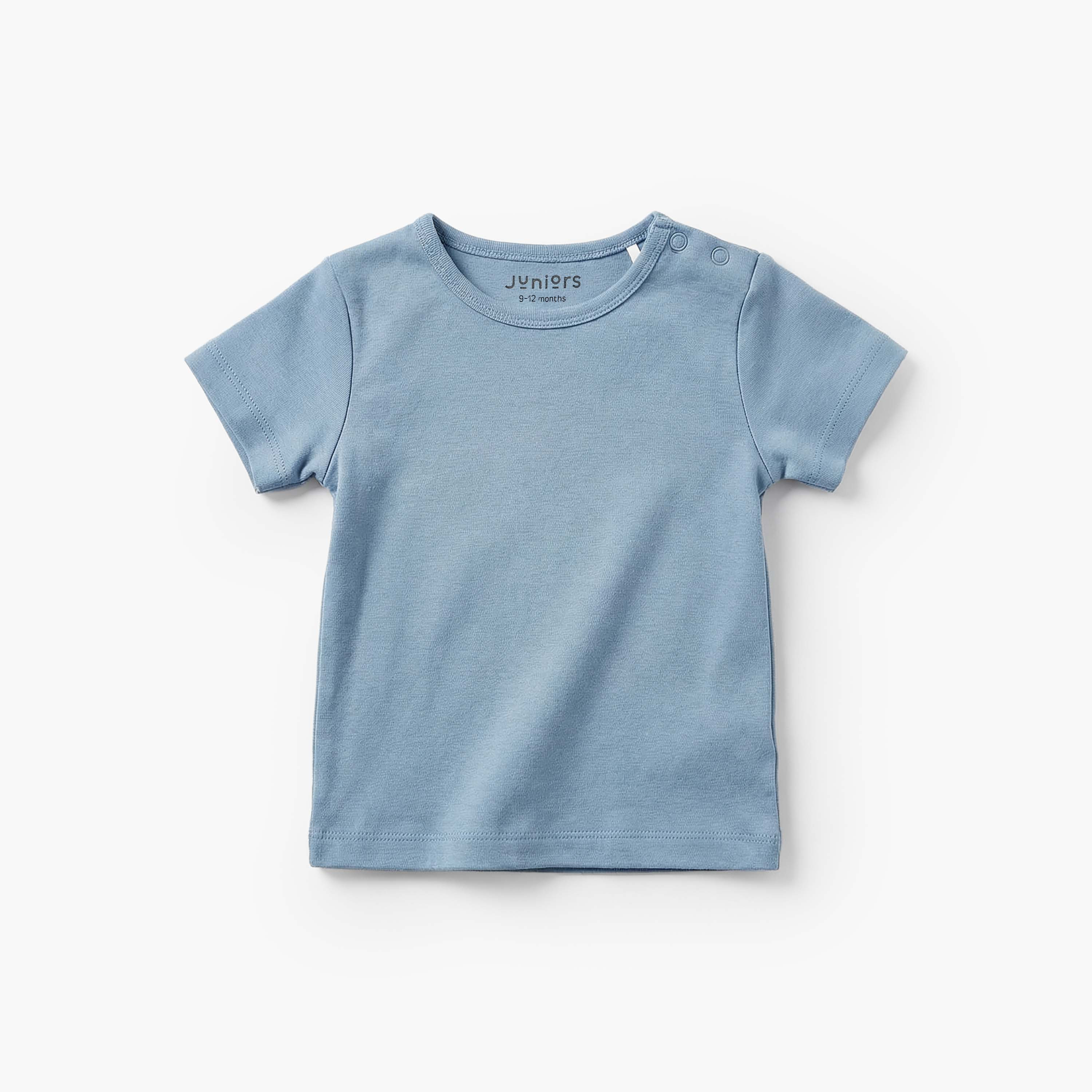 طقم تيشيرت بياقة مستديرة وأكمام قصيرة ودنغري بطبعات سفاري من جونيورز-baby-boys-clothing-setsandcoords-image-4