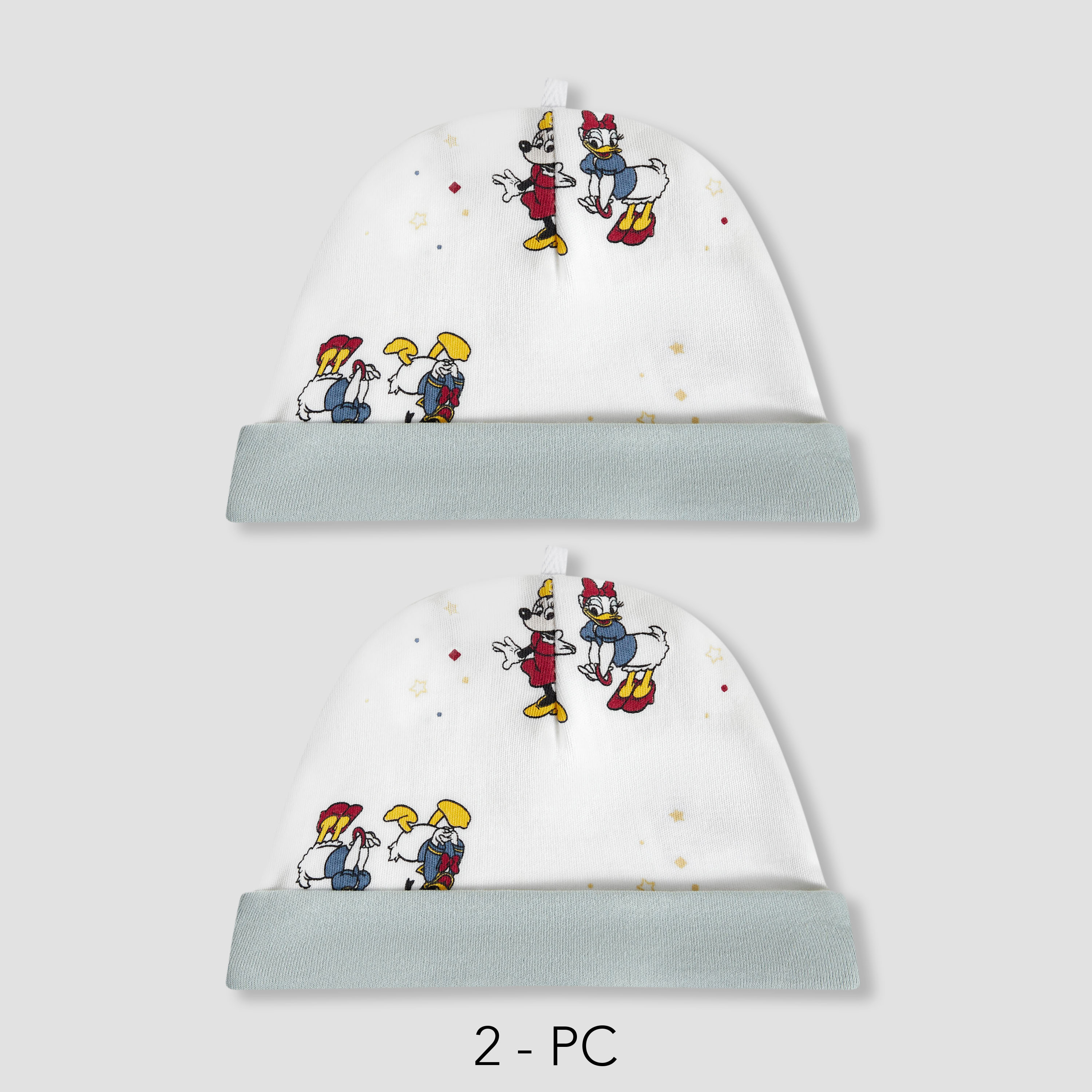 Pack of 2 Disney Cap with Minnie Mouse and Daisy Duck Print-baby-boys-accessories-caps-image-1