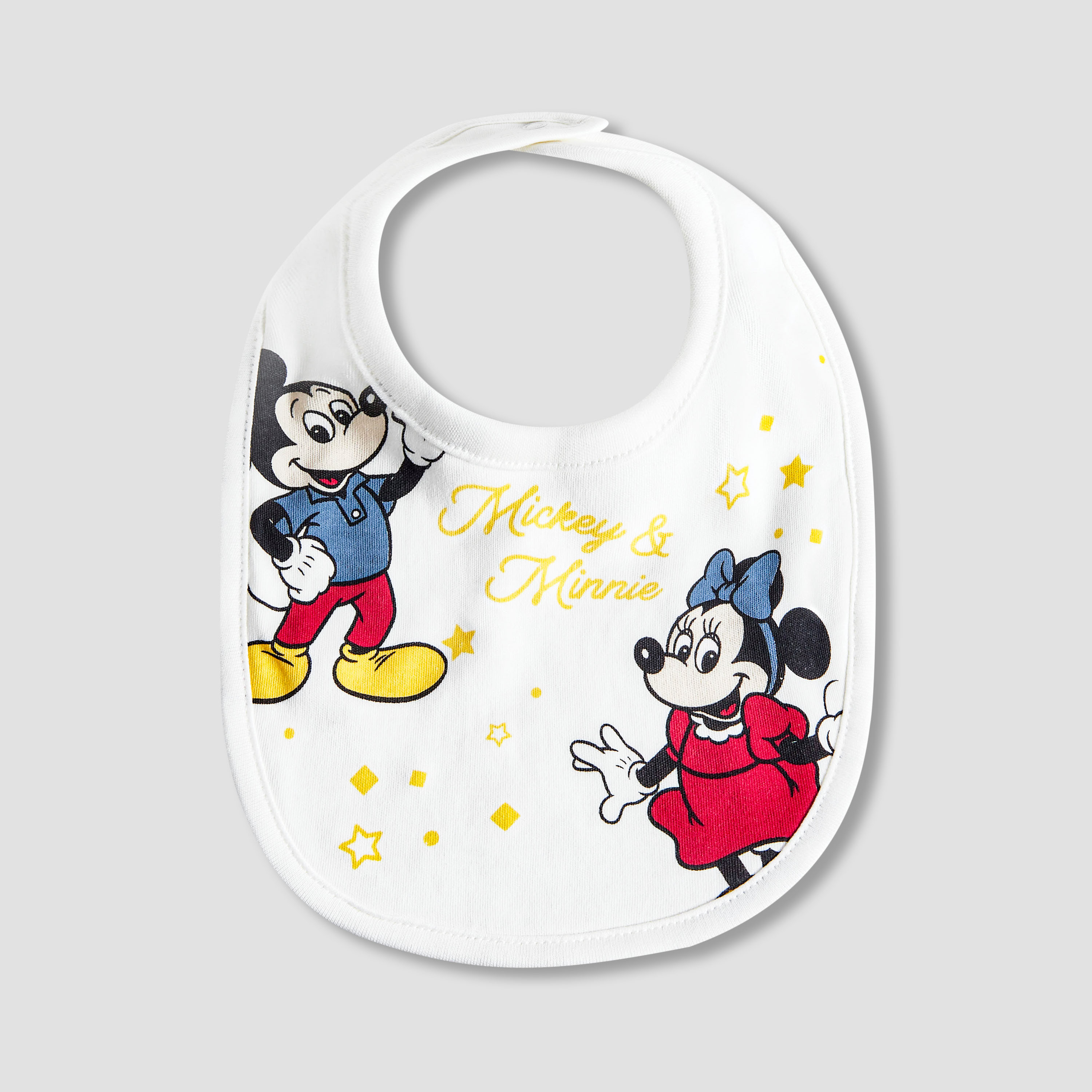 Disney Baby Bib with Minnie and Mickey Mouse Print-baby-feeding-bibs-image-1