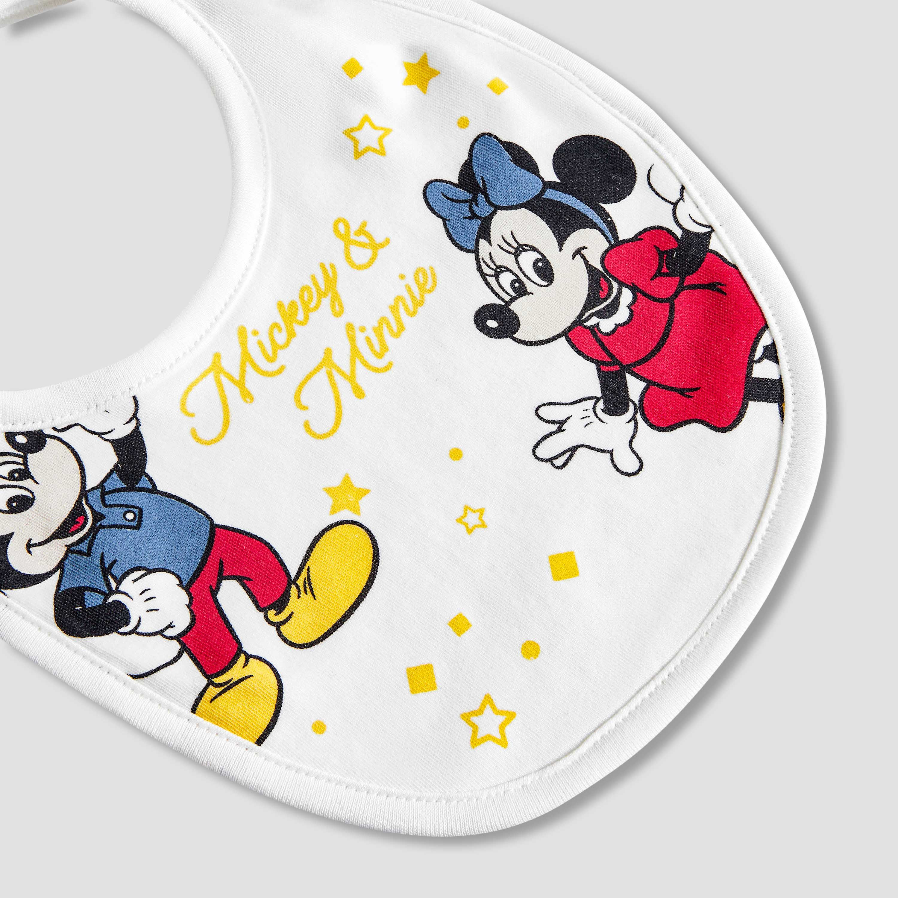 Disney Baby Bib with Minnie and Mickey Mouse Print-baby-feeding-bibs-image-2