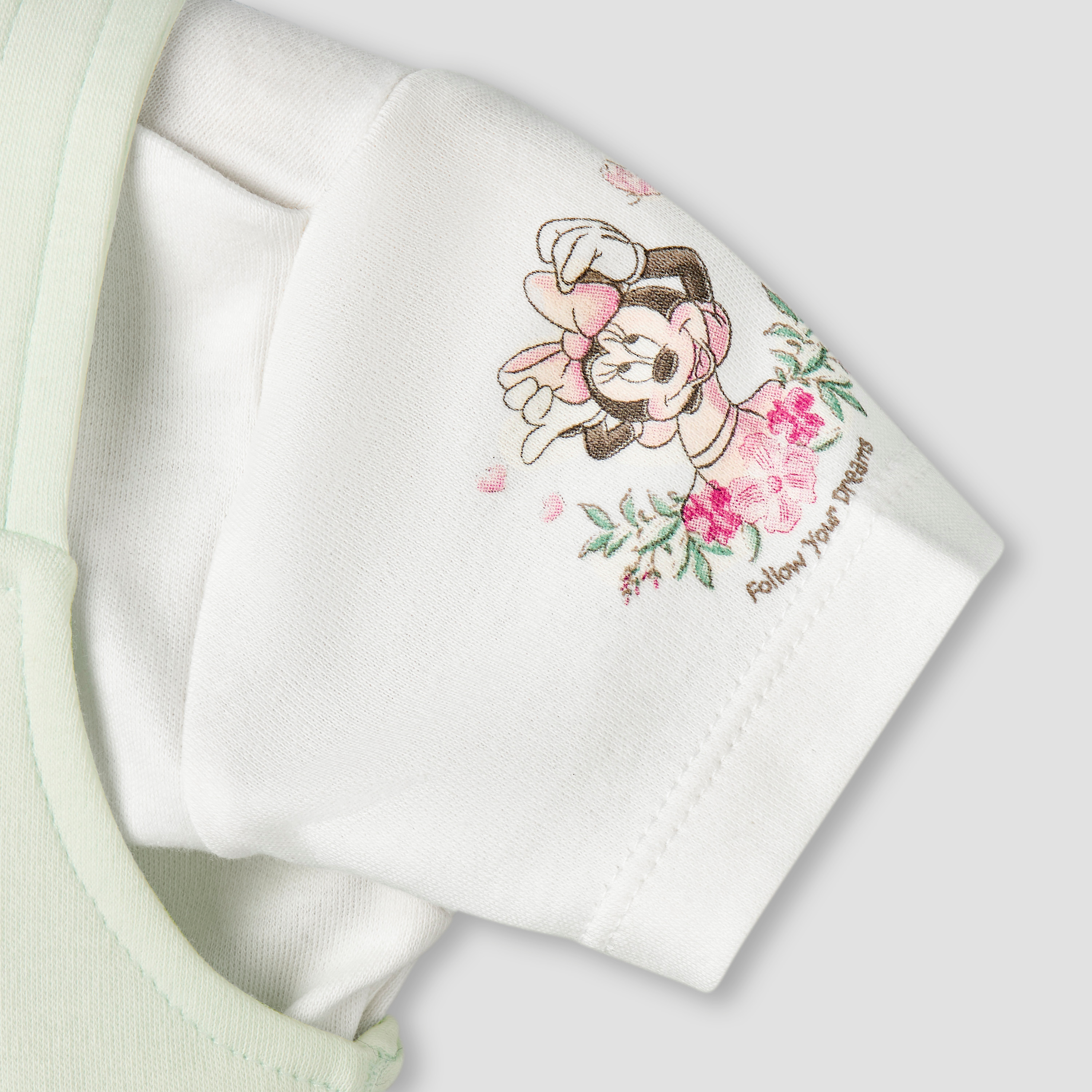 Disney Crew Neck Short Sleeves T-shirt and Dungaree Dress Set with Minnie Mouse Print-baby-girls-clothing-setsandcoords-image-7