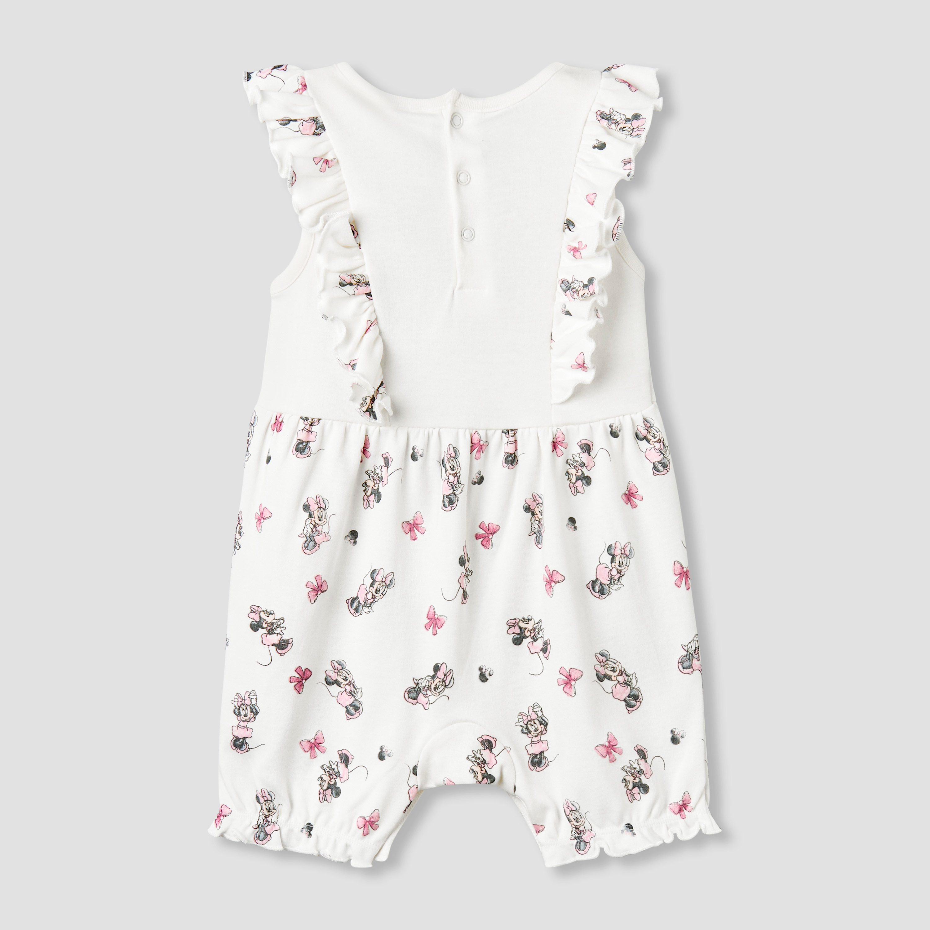 Disney Round Neck Sleeveless Romper with Minnie Mouse Print-baby-girls-clothing-rompers-image-2