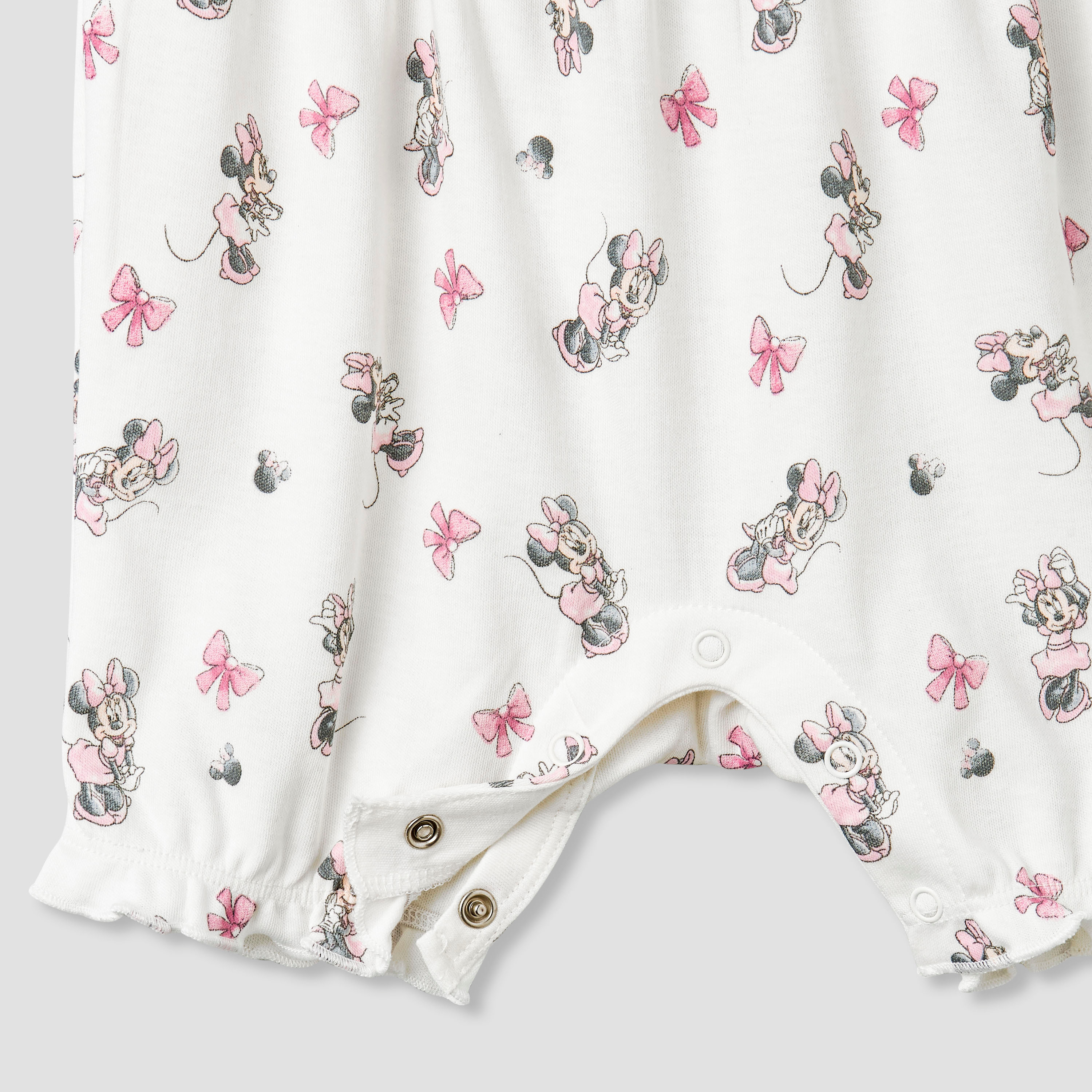 Disney Round Neck Sleeveless Romper with Minnie Mouse Print-baby-girls-clothing-rompers-image-4