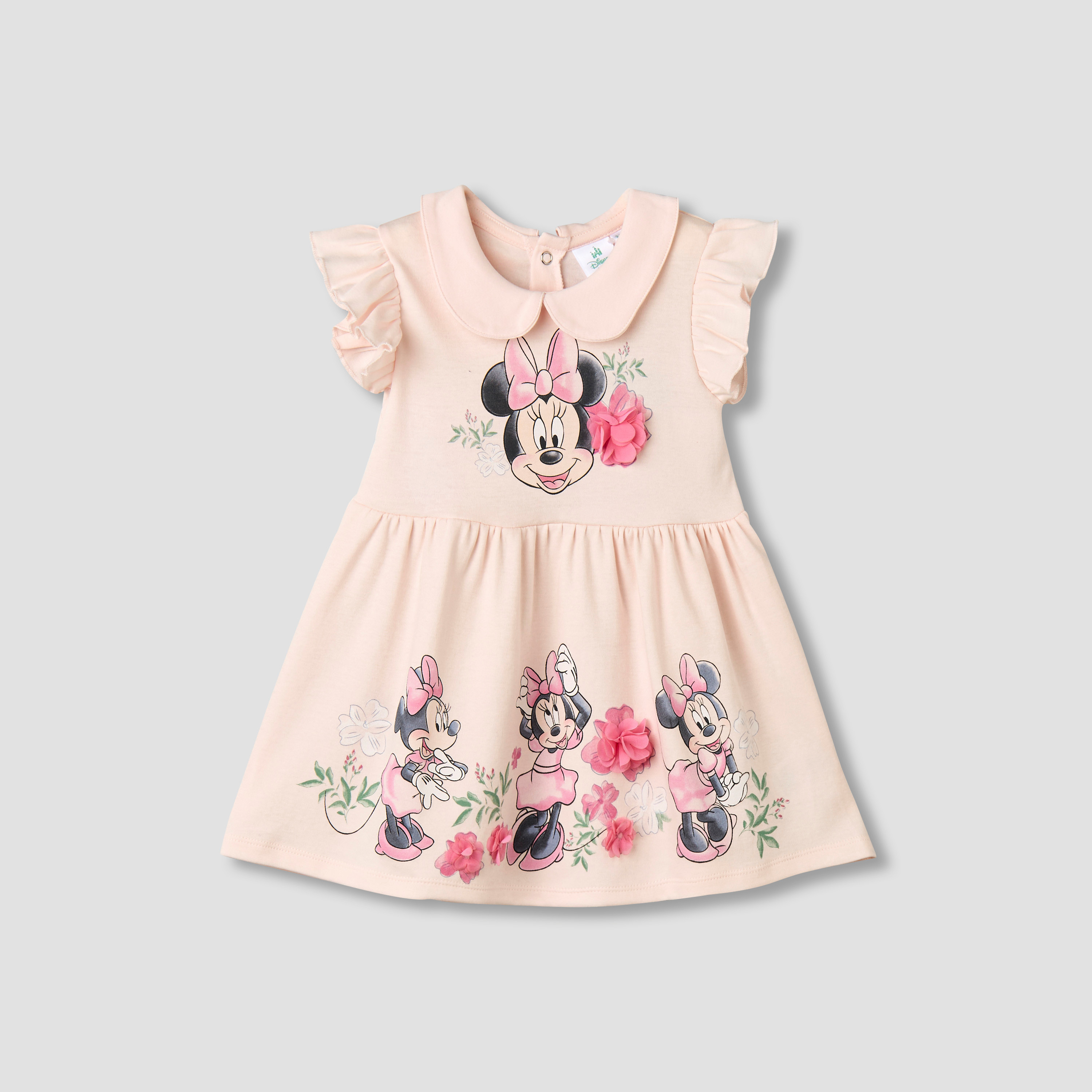 Disney Peter Pan Collar Sleeveless A-line Dress with Minnie Mouse Print-baby-girls-clothing-dressesandjumpsuits-image-2