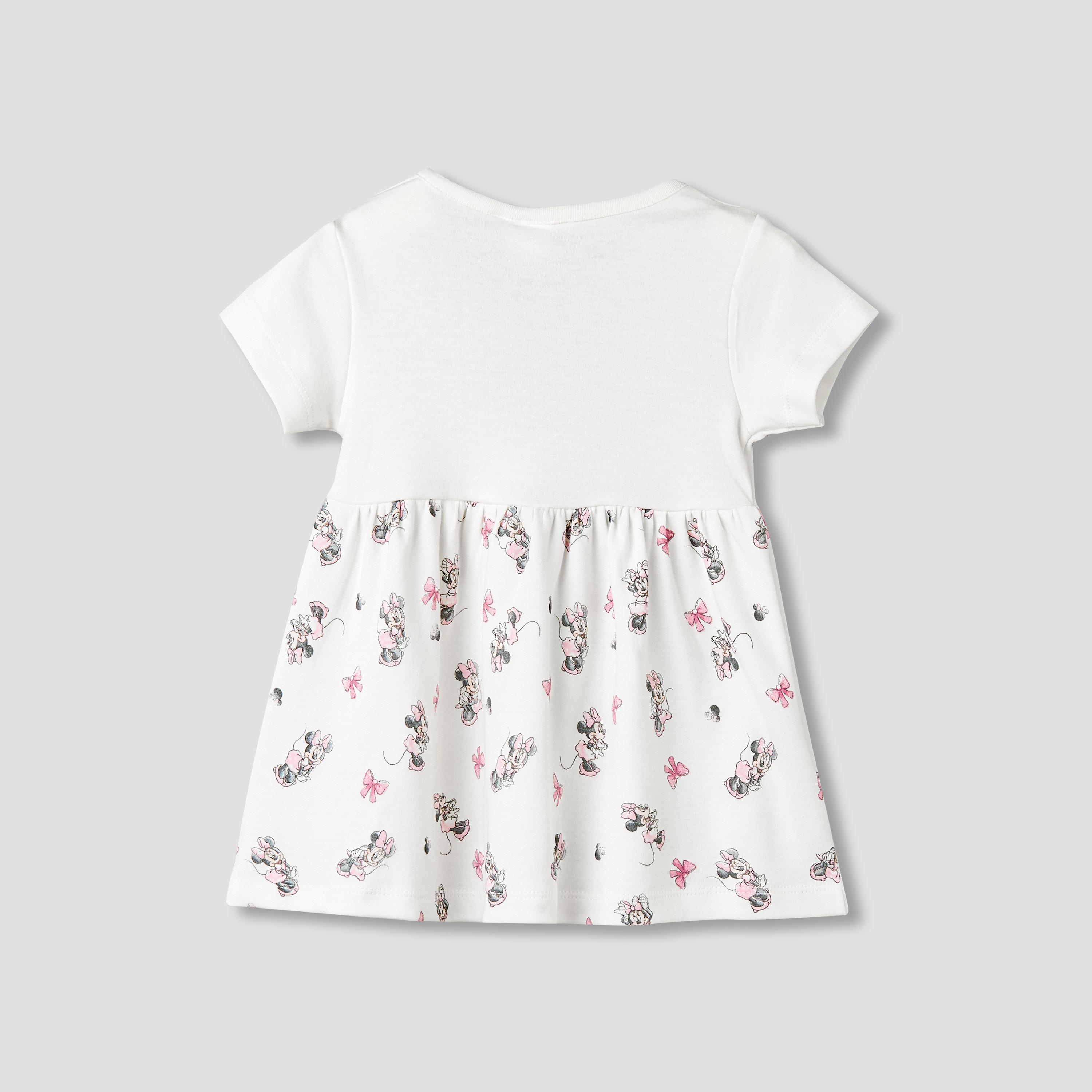 Disney Round Neck Short Sleeves A-line Dress with Minnie Mouse Print-baby-girls-clothing-dressesandjumpsuits-image-3