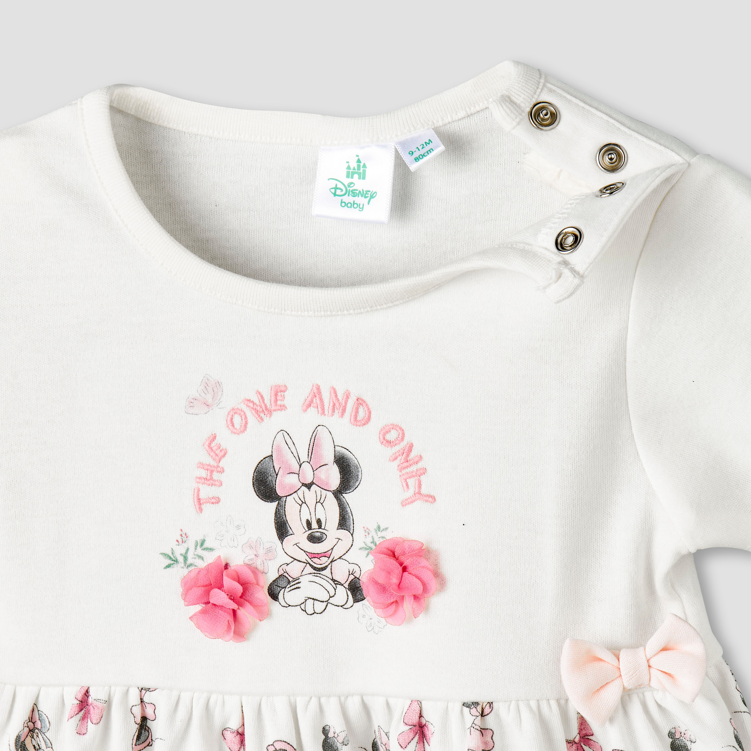 Disney Round Neck Short Sleeves A-line Dress with Minnie Mouse Print-baby-girls-clothing-dressesandjumpsuits-image-4