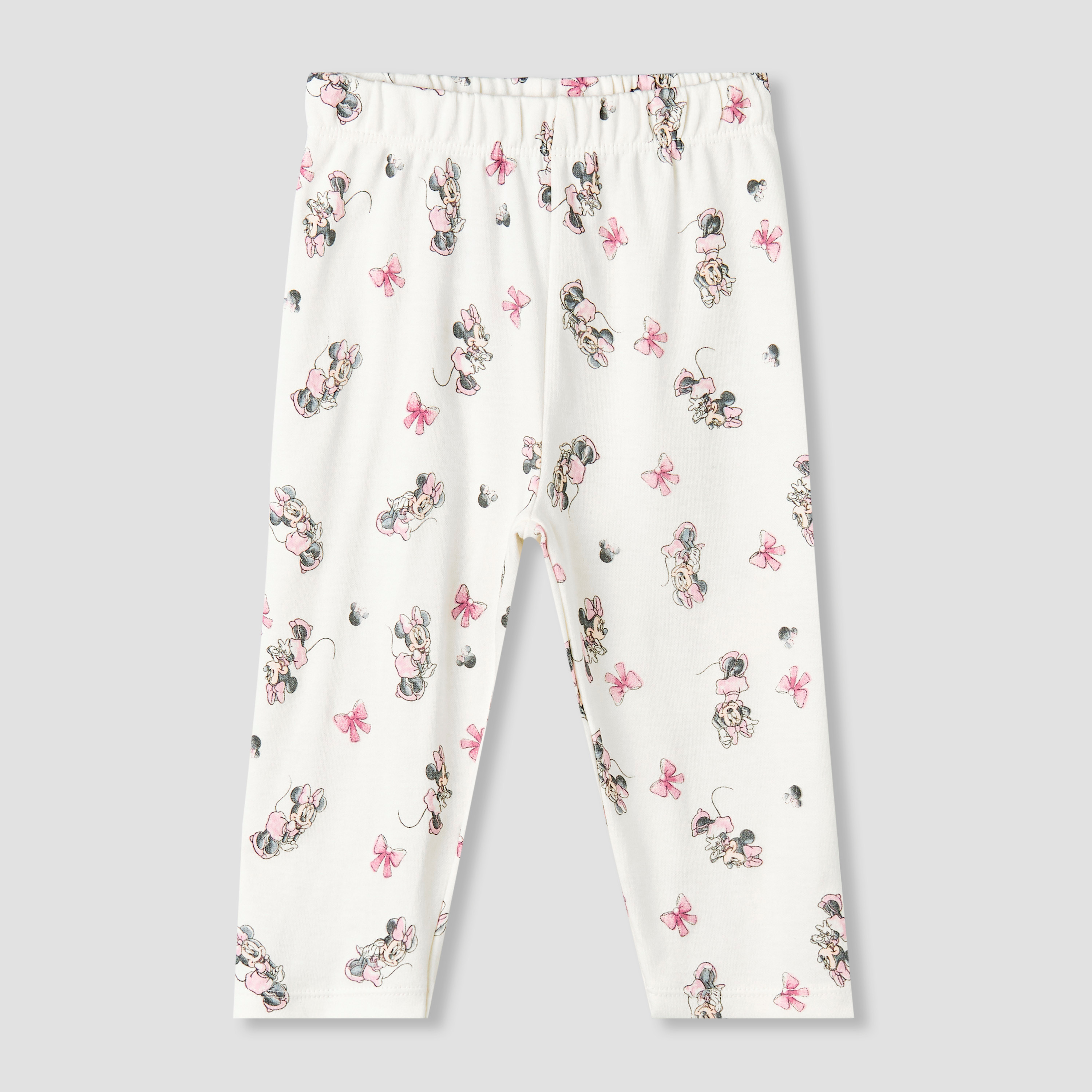 Disney Cotton Collared Long Sleeves Pyjama Set with Minnie Mouse Print-baby-girls-clothing-nightwear-pyjamasets-image-4