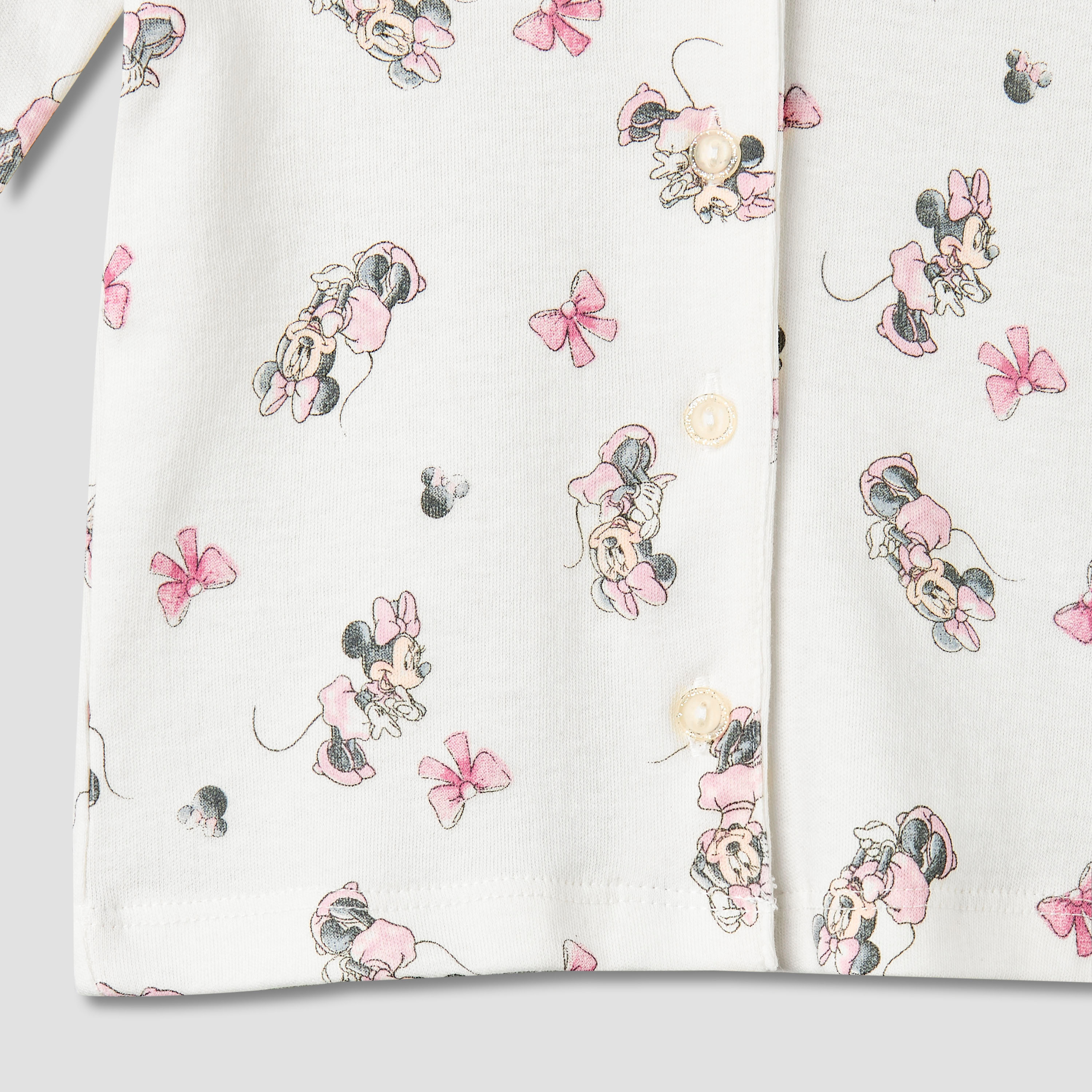 Disney Cotton Collared Long Sleeves Pyjama Set with Minnie Mouse Print-baby-girls-clothing-nightwear-pyjamasets-image-6