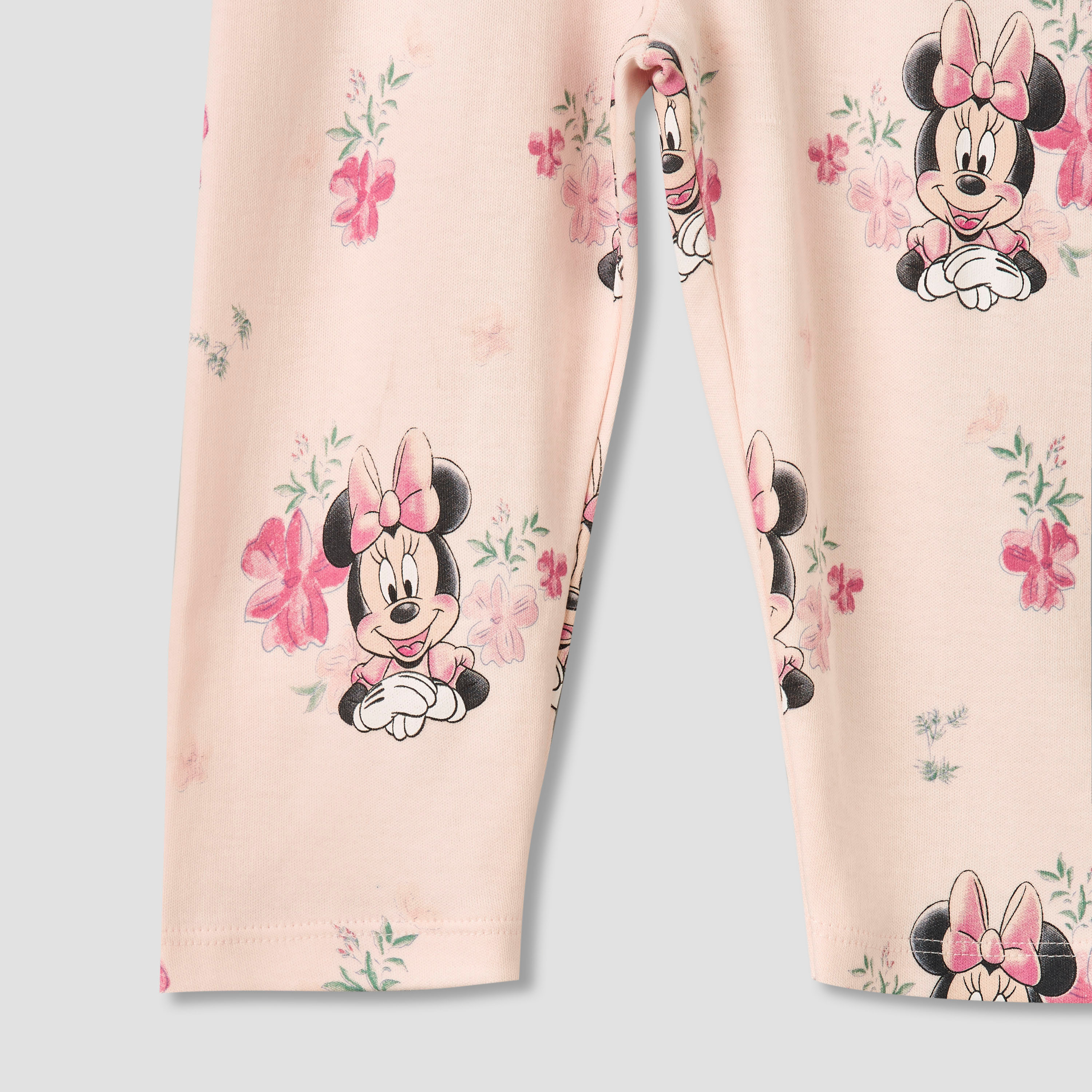 Disney Cotton Collared Long Sleeves Pyjama Set with Minnie Mouse Print-baby-girls-clothing-nightwear-pyjamasets-image-7