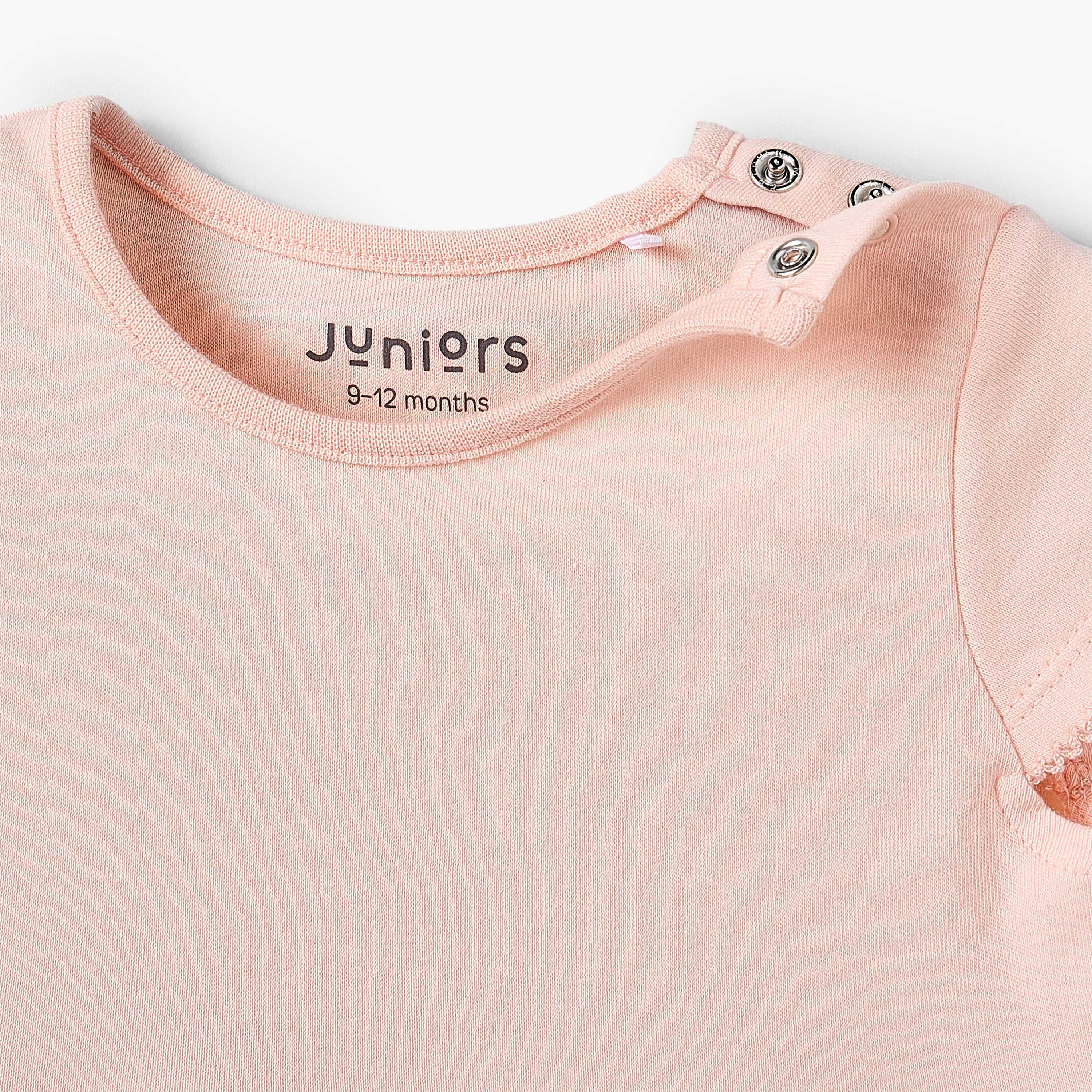 Juniors Round Neck Short Sleeves A-line Dress with Safari Print-baby-girls-clothing-dressesandjumpsuits-image-4
