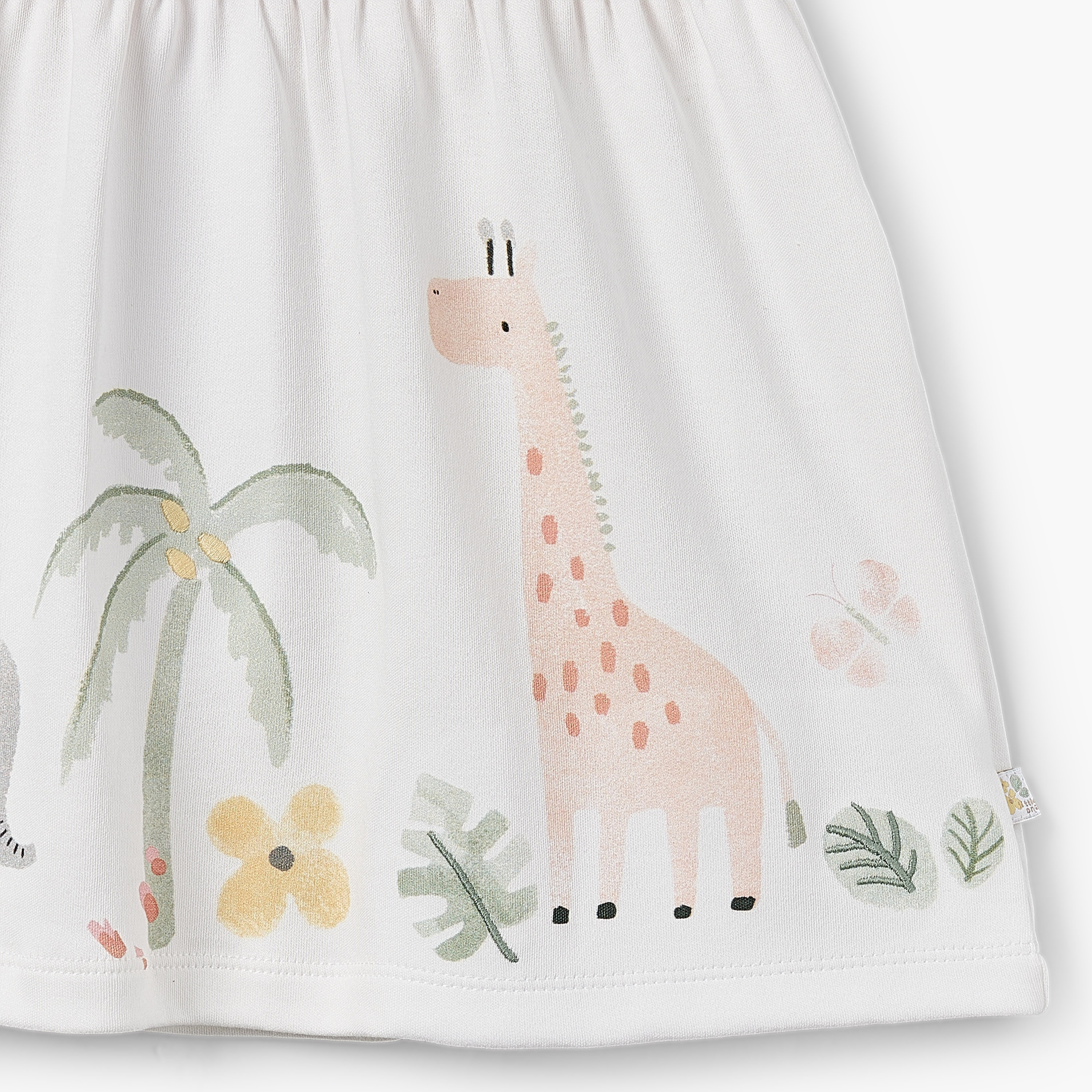 Juniors Round Neck Short Sleeves A-line Dress with Safari Print-baby-girls-clothing-dressesandjumpsuits-image-5