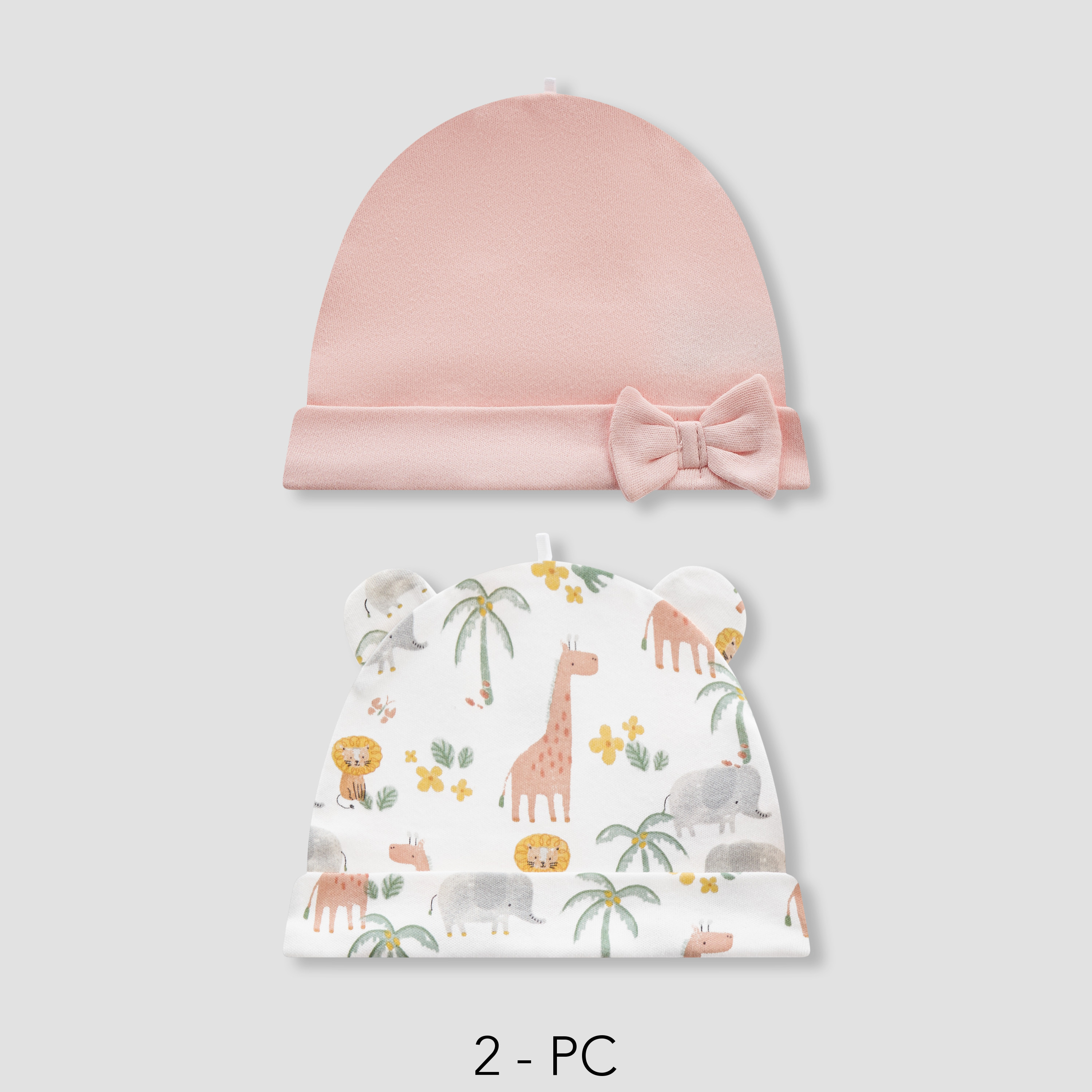 Pack of 2 Juniors Cap with Assorted Design-baby-girls-accessories-caps-image-1