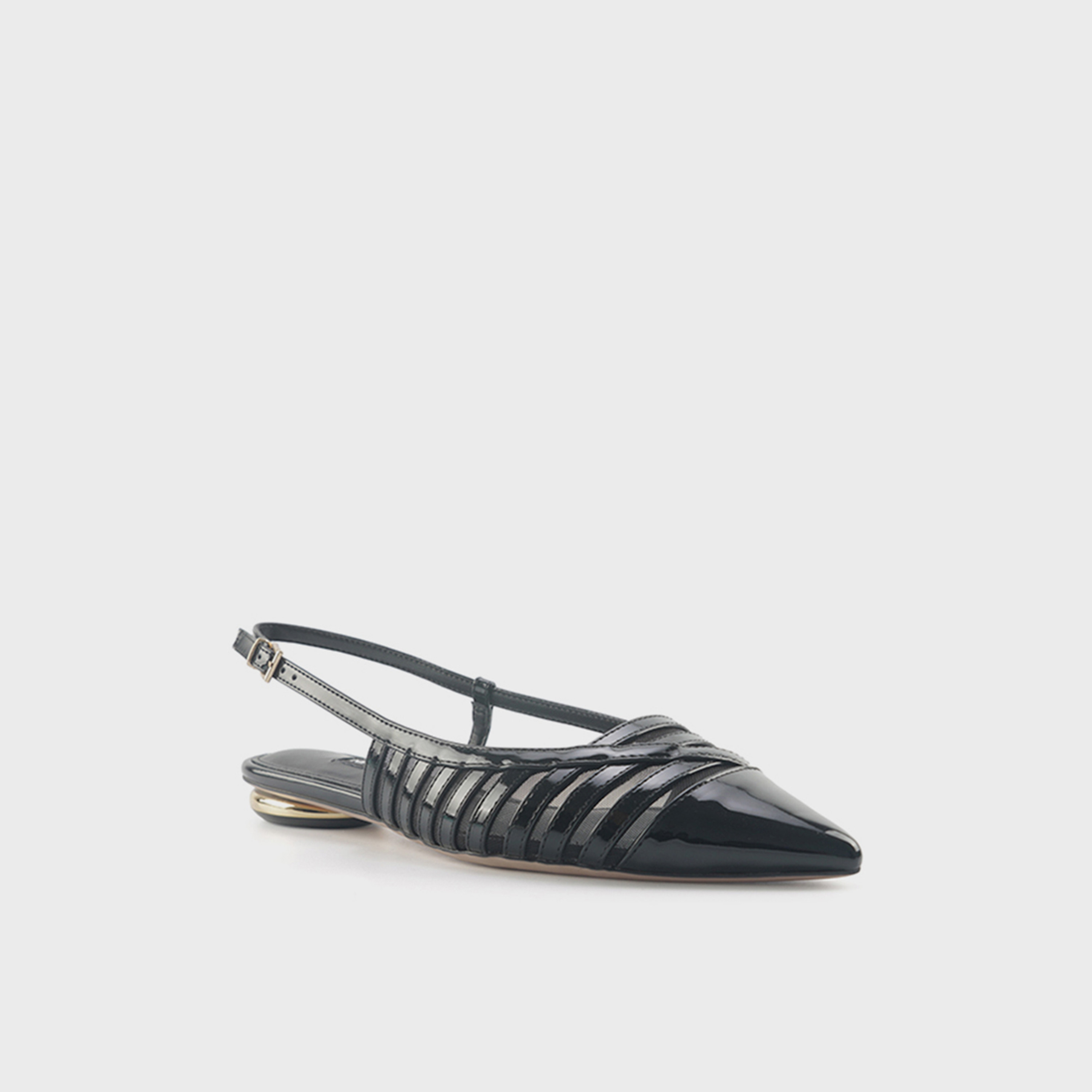 ناين ويست - حذاء نسائي مسطح بكعب عالٍ بإبزيم | BEASSIN2-6FX-women-shoes-ballerinas-image-1
