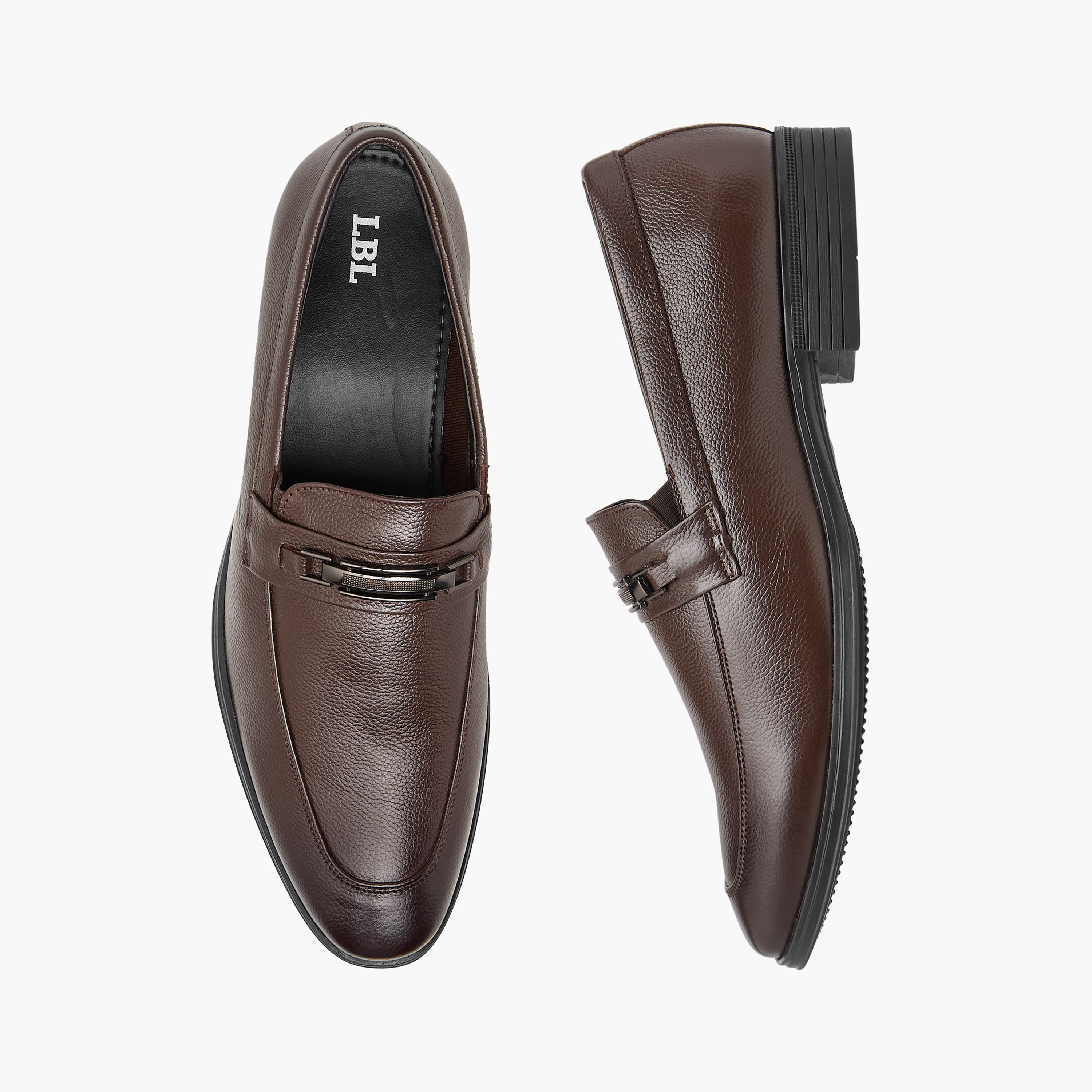LBL by Shoexpress Metal Accent Slip-On Loafers-men-shoes-formalshoes-image-1