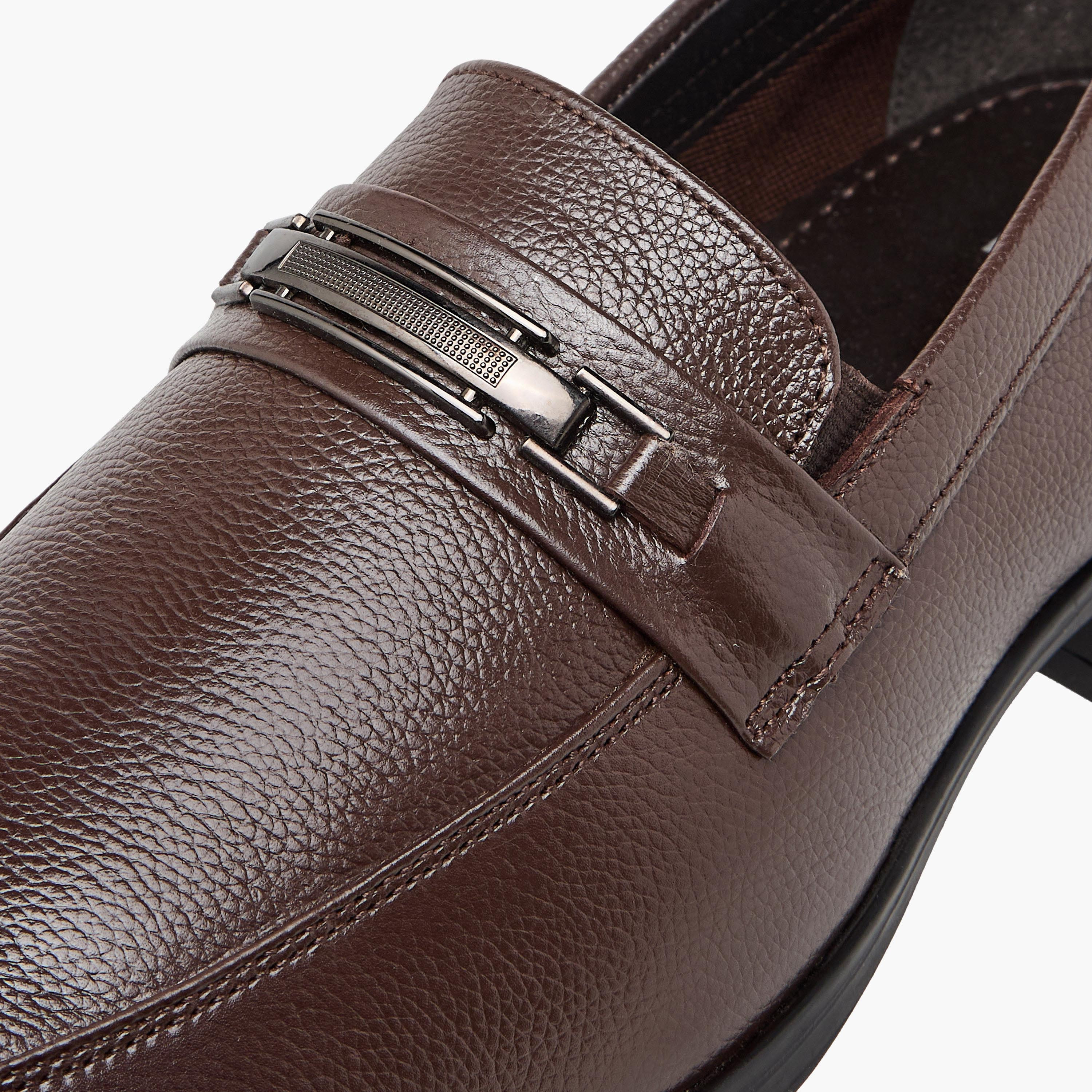 LBL by Shoexpress Metal Accent Slip-On Loafers-men-shoes-formalshoes-image-4
