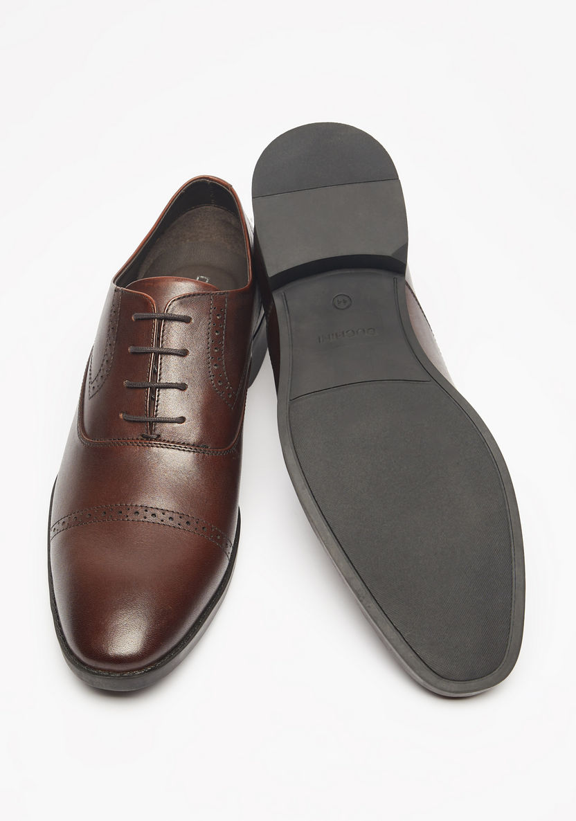 Duchini Men's Leather Oxford Shoes with Lace-Up Closure-Oxford-image-2