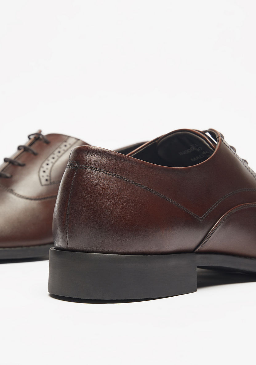 Duchini Men's Leather Oxford Shoes with Lace-Up Closure-Oxford-image-3