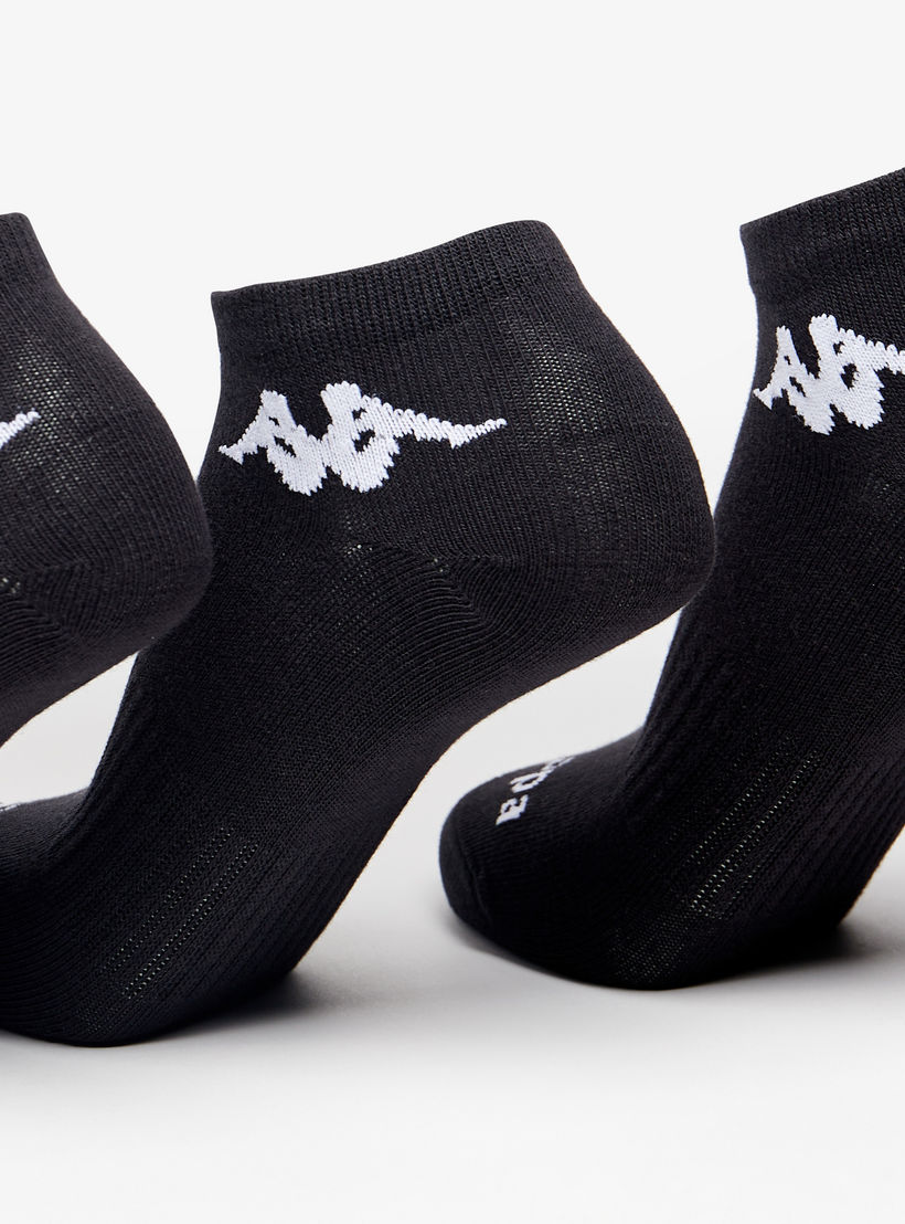 طقم جوارب رياضية 6 أزواج بطول الكاحل وتفاصيل الشعار من كابا-girls-accessories-socks-image-2