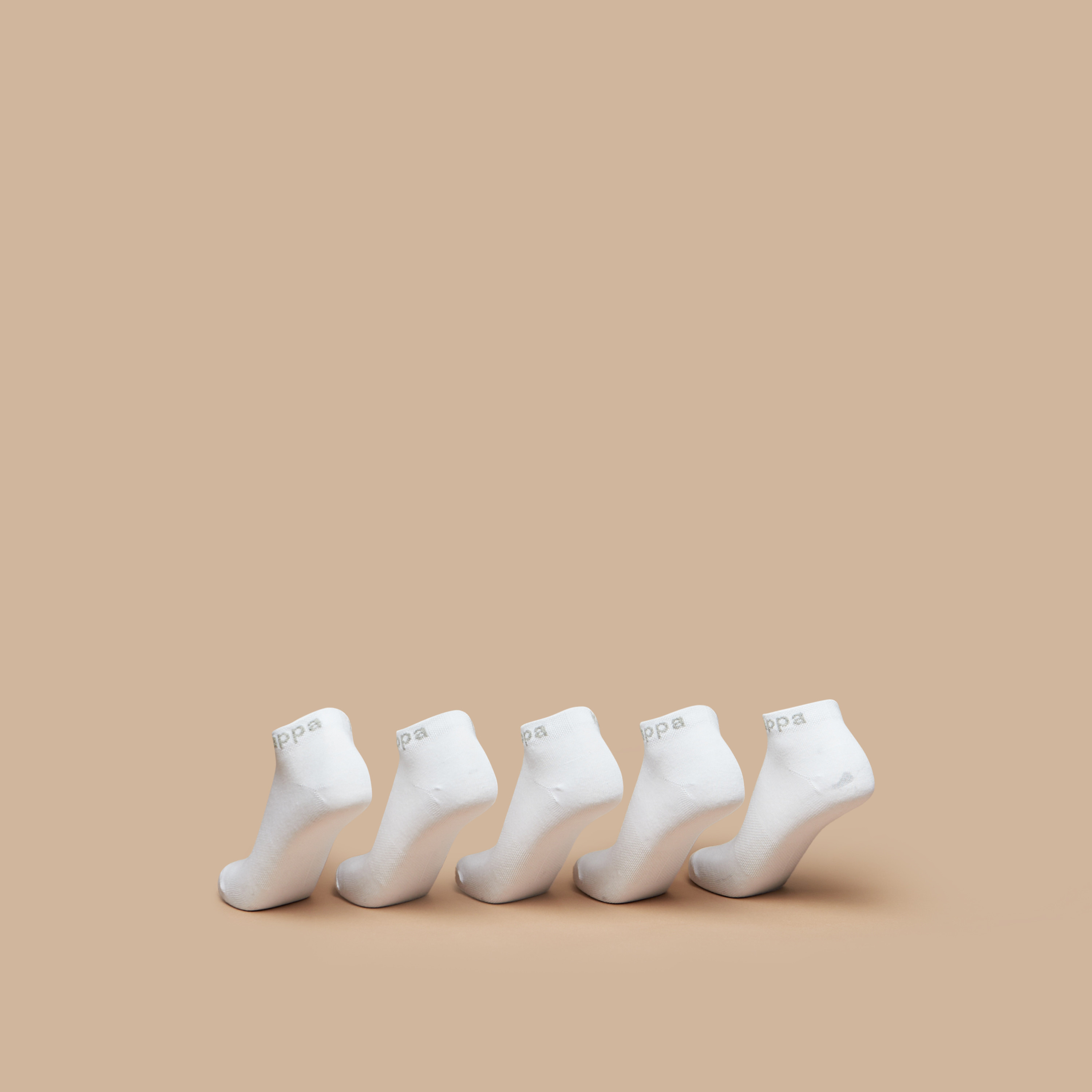طقم جوارب رياضية 5 أزواج سادة بطول الكاحل من كابا -girls-accessories-socks-image-3