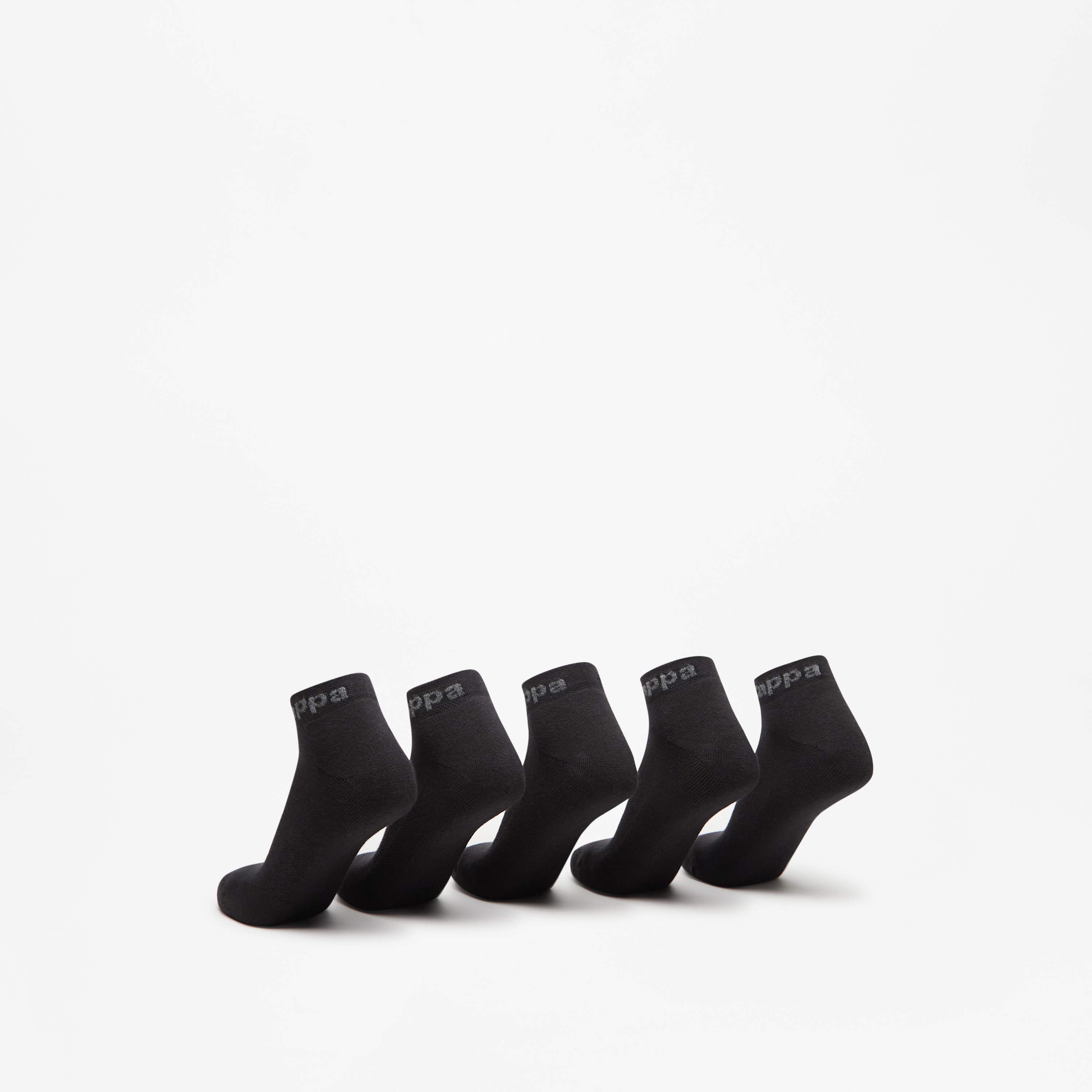 طقم جوارب موسّدة 5 أزواج بطول الكاحل وطبعات الشعار من كابا-women-socksandstockings-image-2