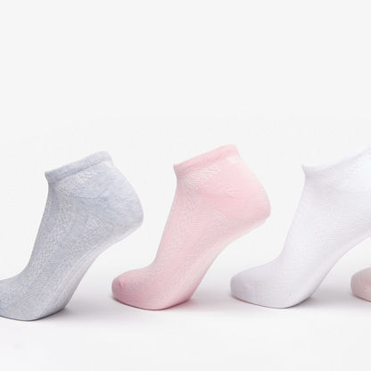 Solid Ankle Length Socks - Set of 5-Women%27s Socks-image-2