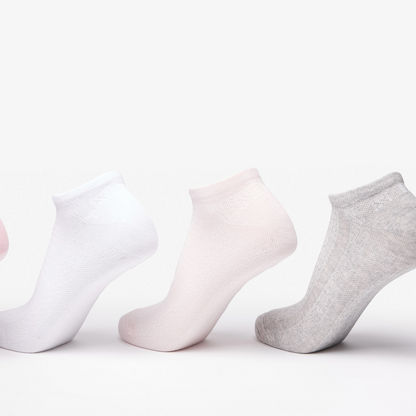 Solid Ankle Length Socks - Set of 5-Women%27s Socks-image-3