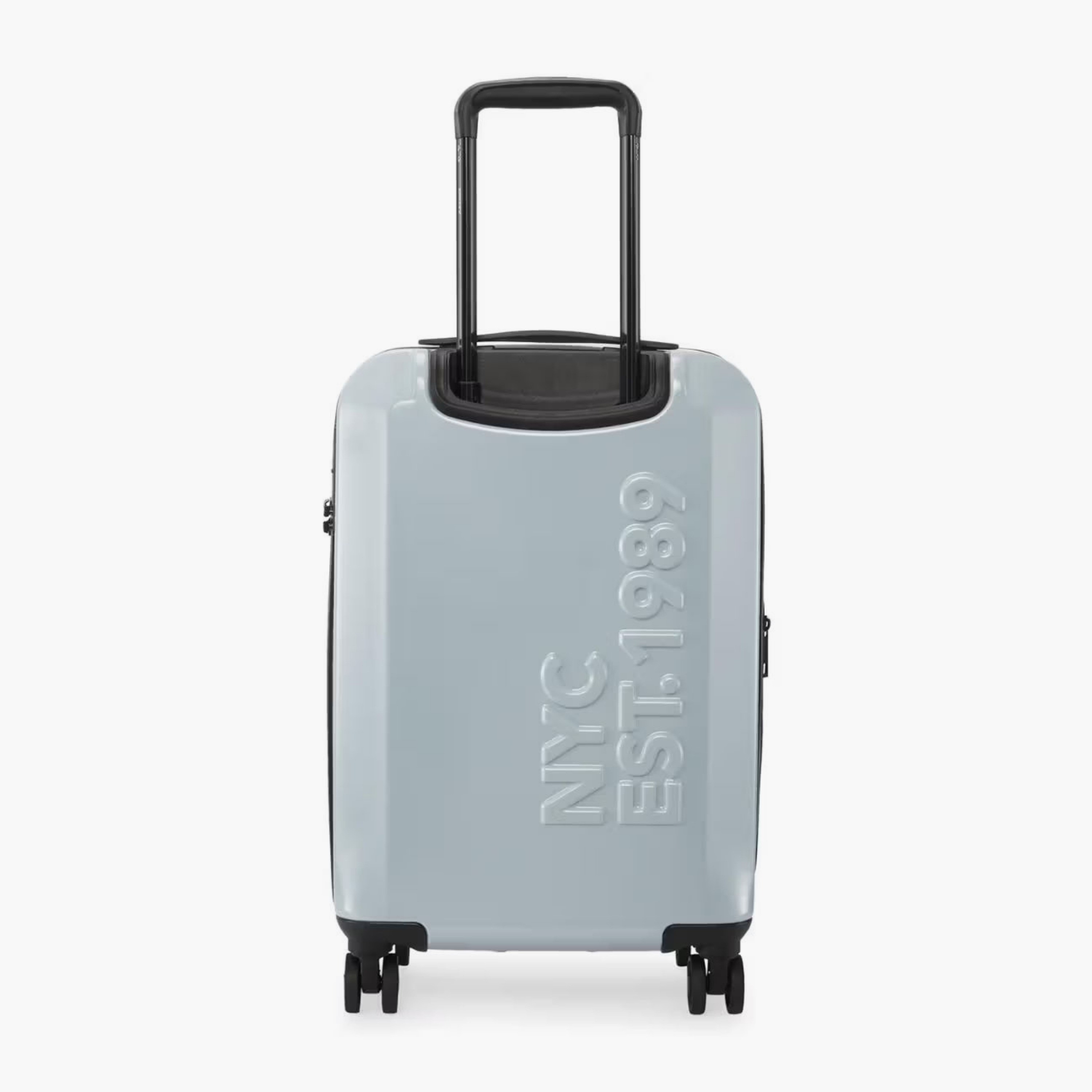 DKNY Logo Embossed Hardcase Luggage Trolley with Retractable Handle - 20 inches Cabin Bag-travel-luggagesandbags-luggage-image-3