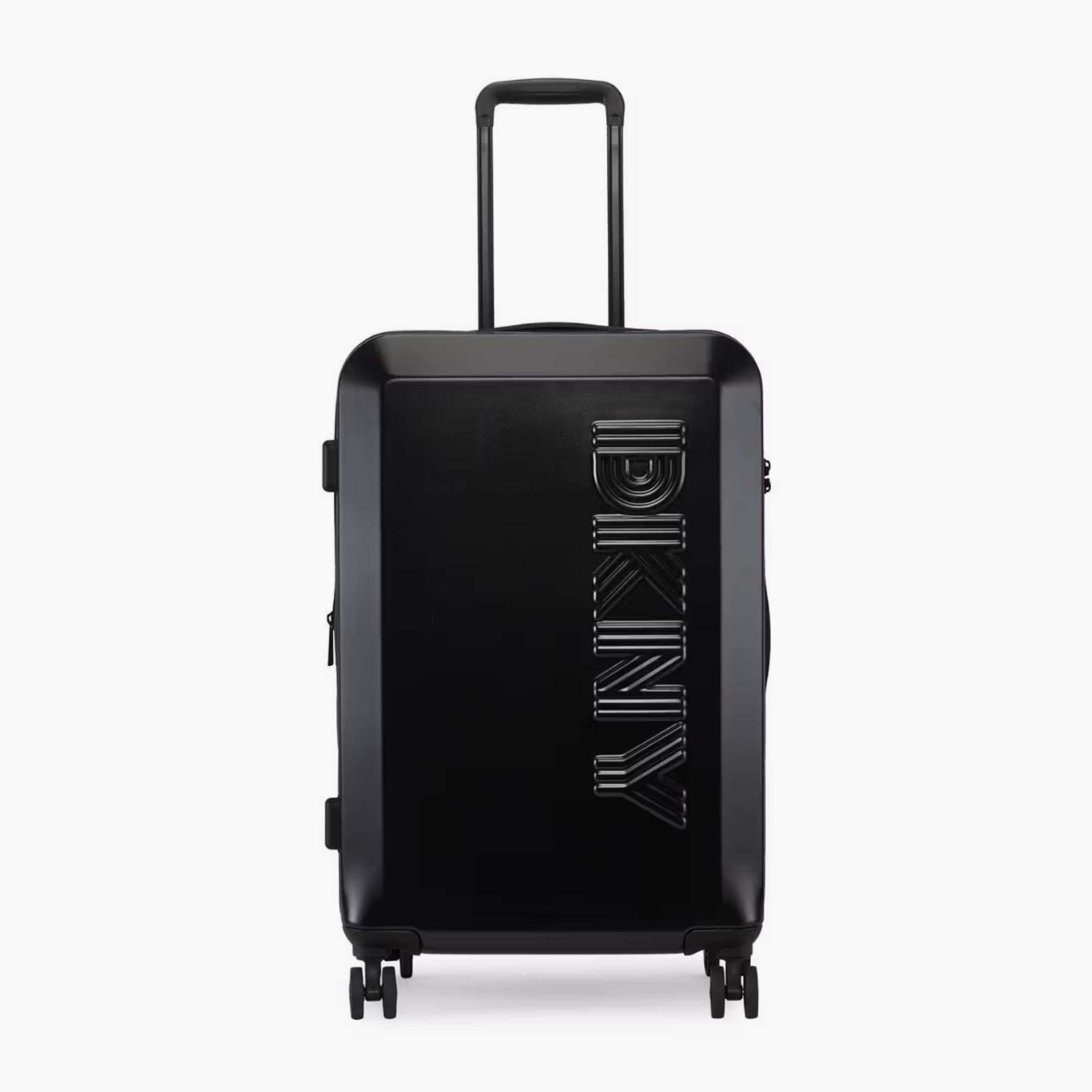 DKNY Logo Embossed Hardcase Luggage Trolley with Retractable Handle - 24 inches Check-In Bag-travel-luggagesandbags-luggage-image-2