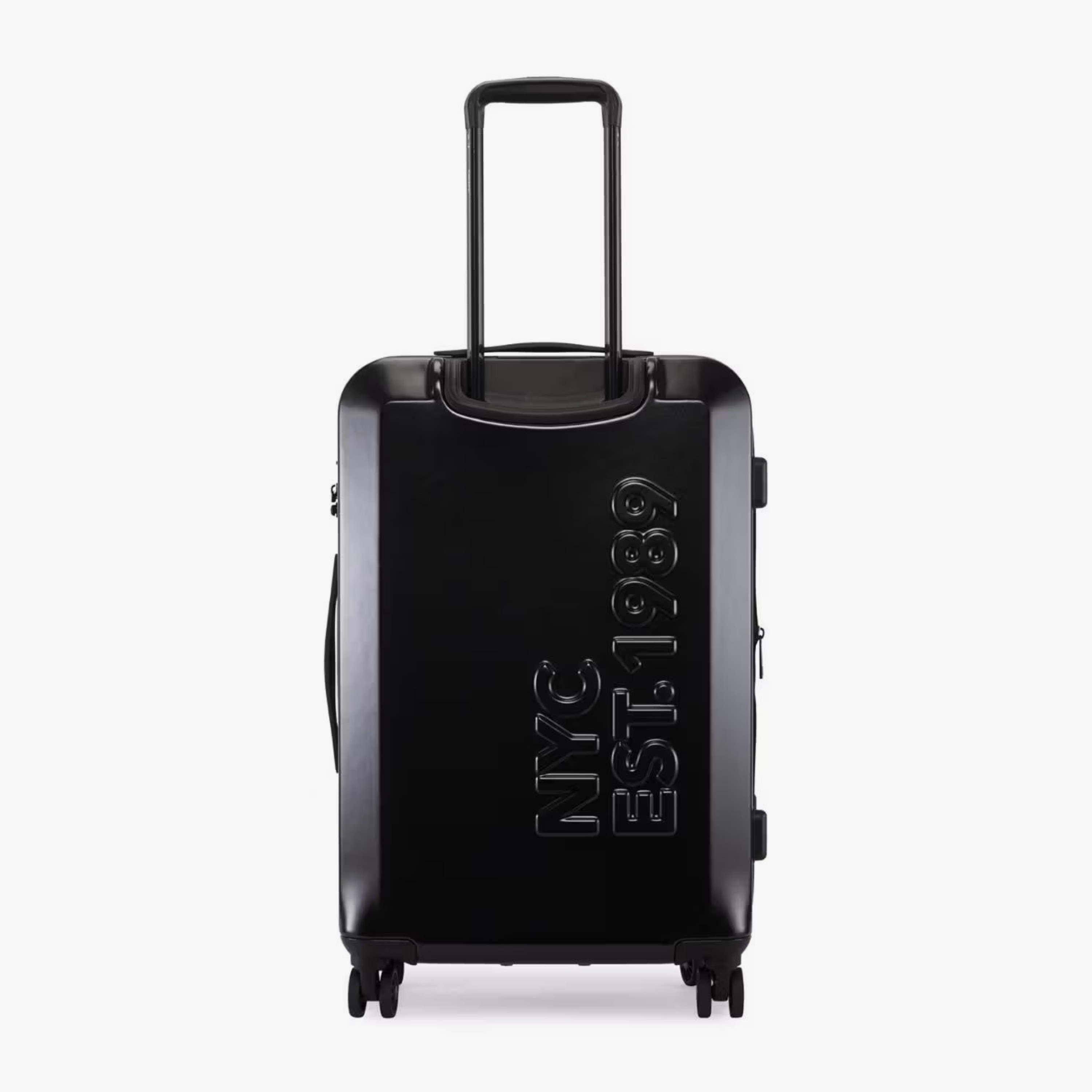 DKNY Logo Embossed Hardcase Luggage Trolley with Retractable Handle - 24 inches Check-In Bag-travel-luggagesandbags-luggage-image-3