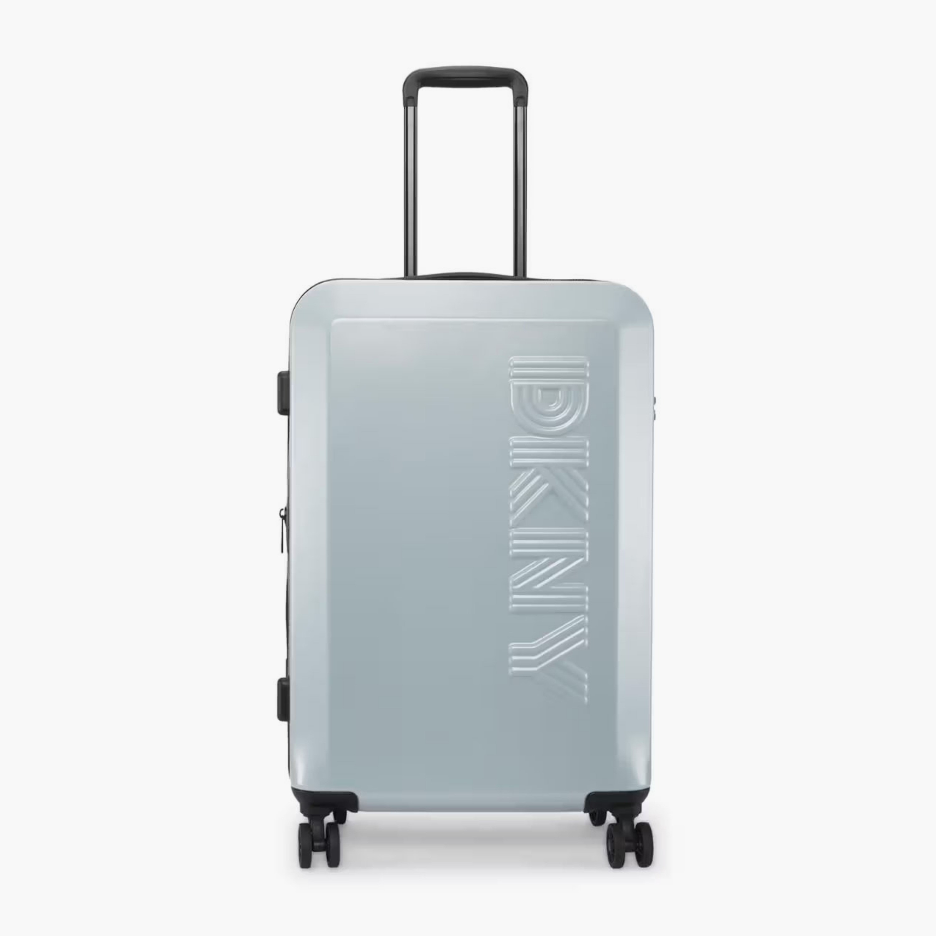 DKNY Logo Embossed Hardcase Luggage Trolley with Retractable Handle - 24 inches Check-In Bag-travel-luggagesandbags-luggage-image-2