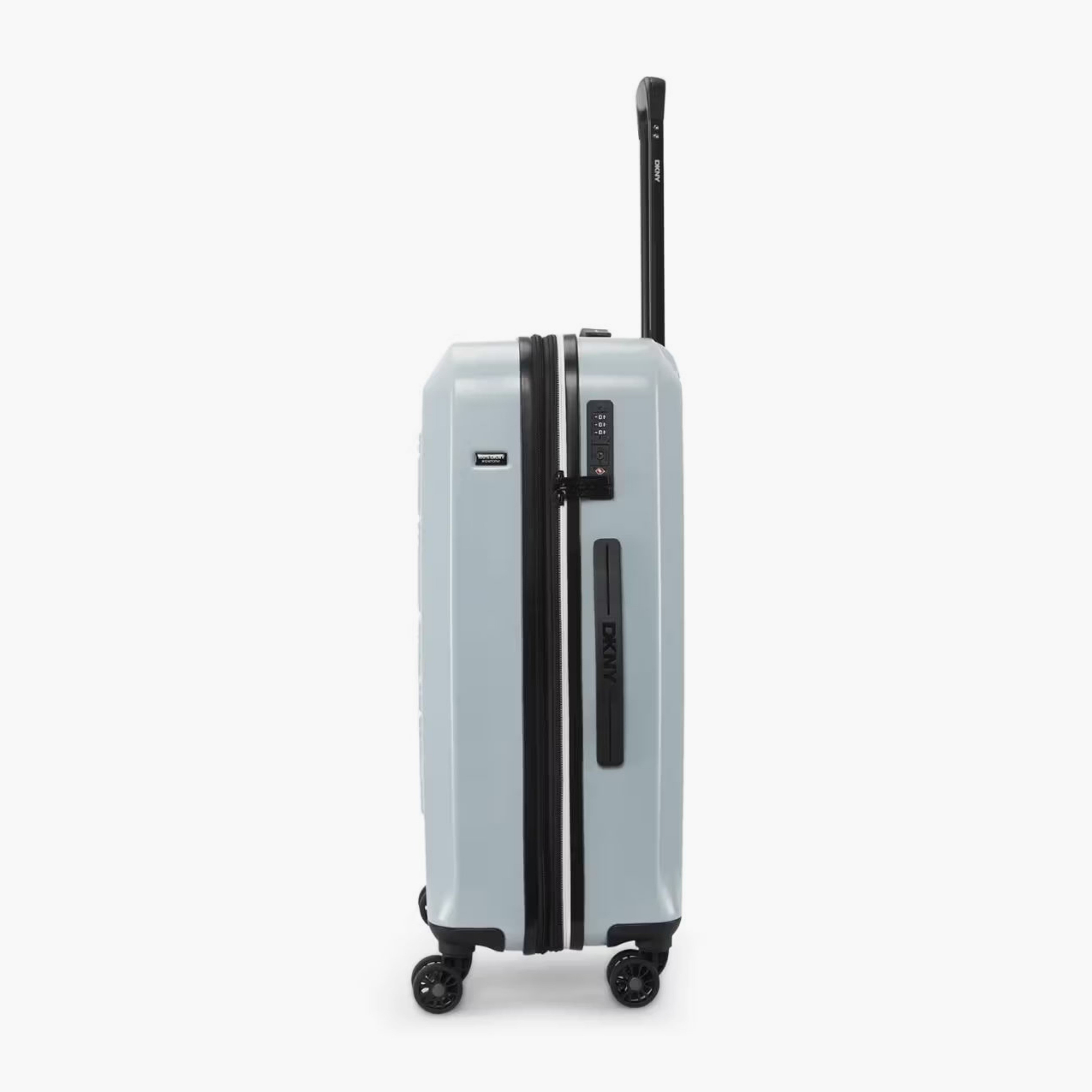 DKNY Logo Embossed Hardcase Luggage Trolley with Retractable Handle - 24 inches Check-In Bag-travel-luggagesandbags-luggage-image-5