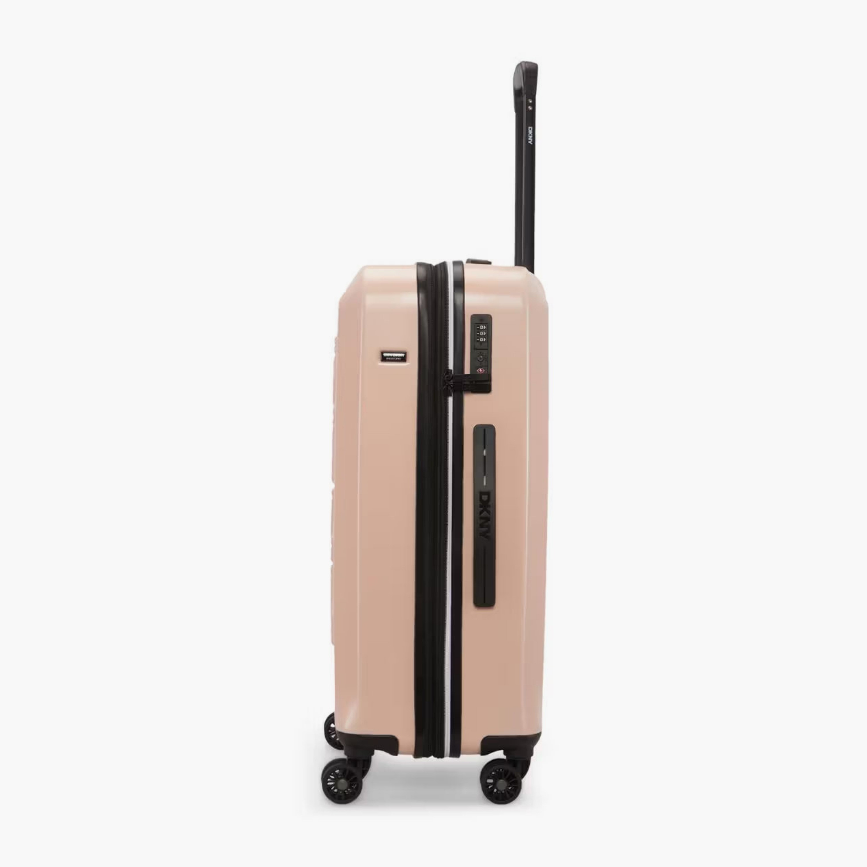 DKNY Logo Embossed Hardcase Luggage Trolley with Retractable Handle - 24 inches Check-In Bag-travel-luggagesandbags-luggage-image-5