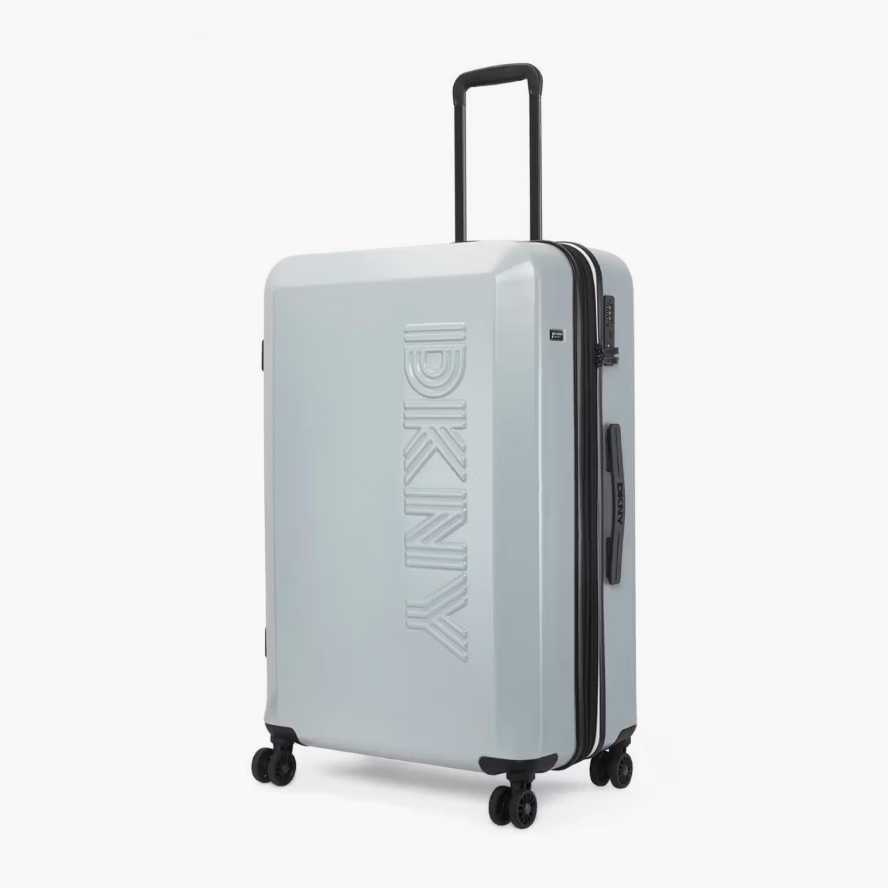 DKNY Logo Embossed Hardcase Luggage Trolley with Retractable Handle - 28 inches Check-In Bag-travel-luggagesandbags-luggage-image-1