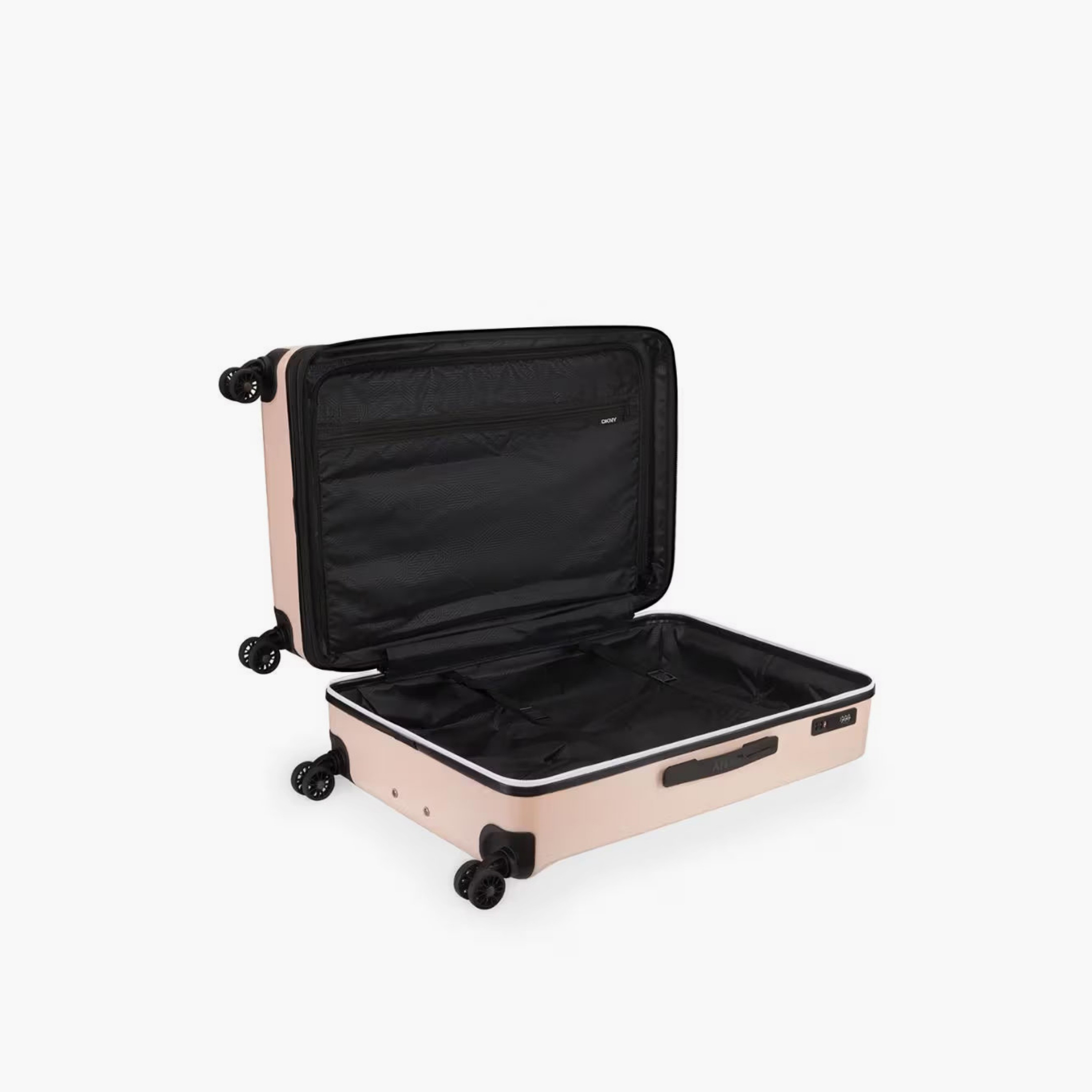 DKNY Logo Embossed Hardcase Luggage Trolley with Retractable Handle - 28 inches Check-In Bag-travel-luggagesandbags-luggage-image-4