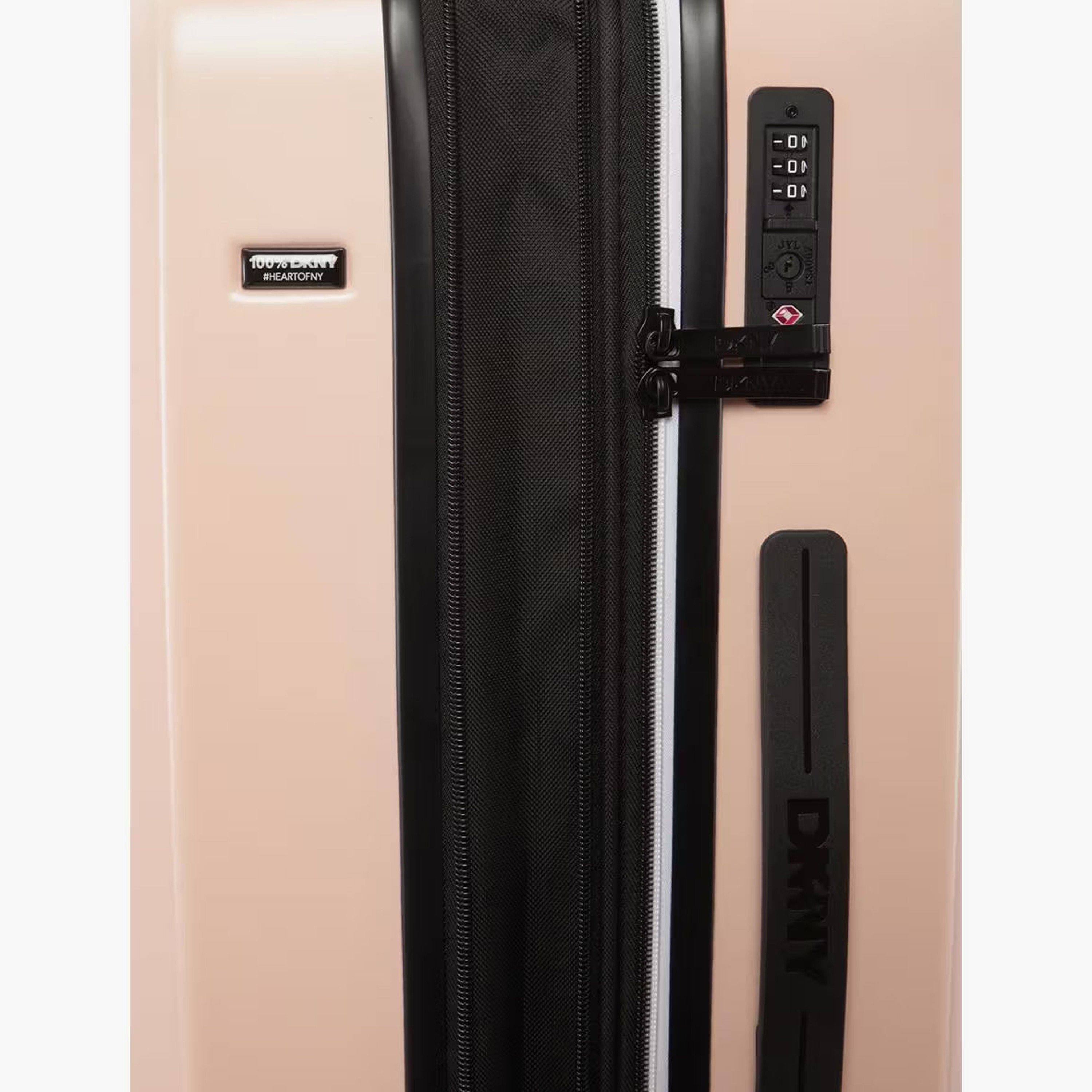 DKNY Logo Embossed Hardcase Luggage Trolley with Retractable Handle - 28 inches Check-In Bag-travel-luggagesandbags-luggage-image-8