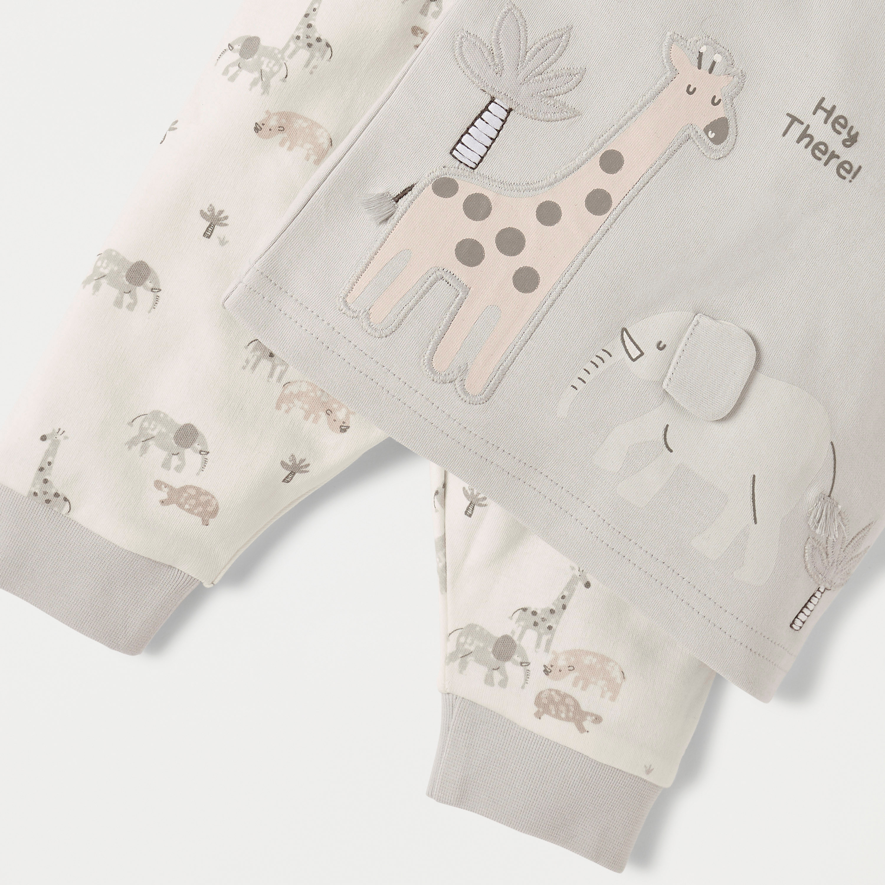 Juniors Animal Applique Long Sleeves T-shirt and Elasticated Pyjama Set-baby-boys-clothing-nightwear-pyjamasets-image-5