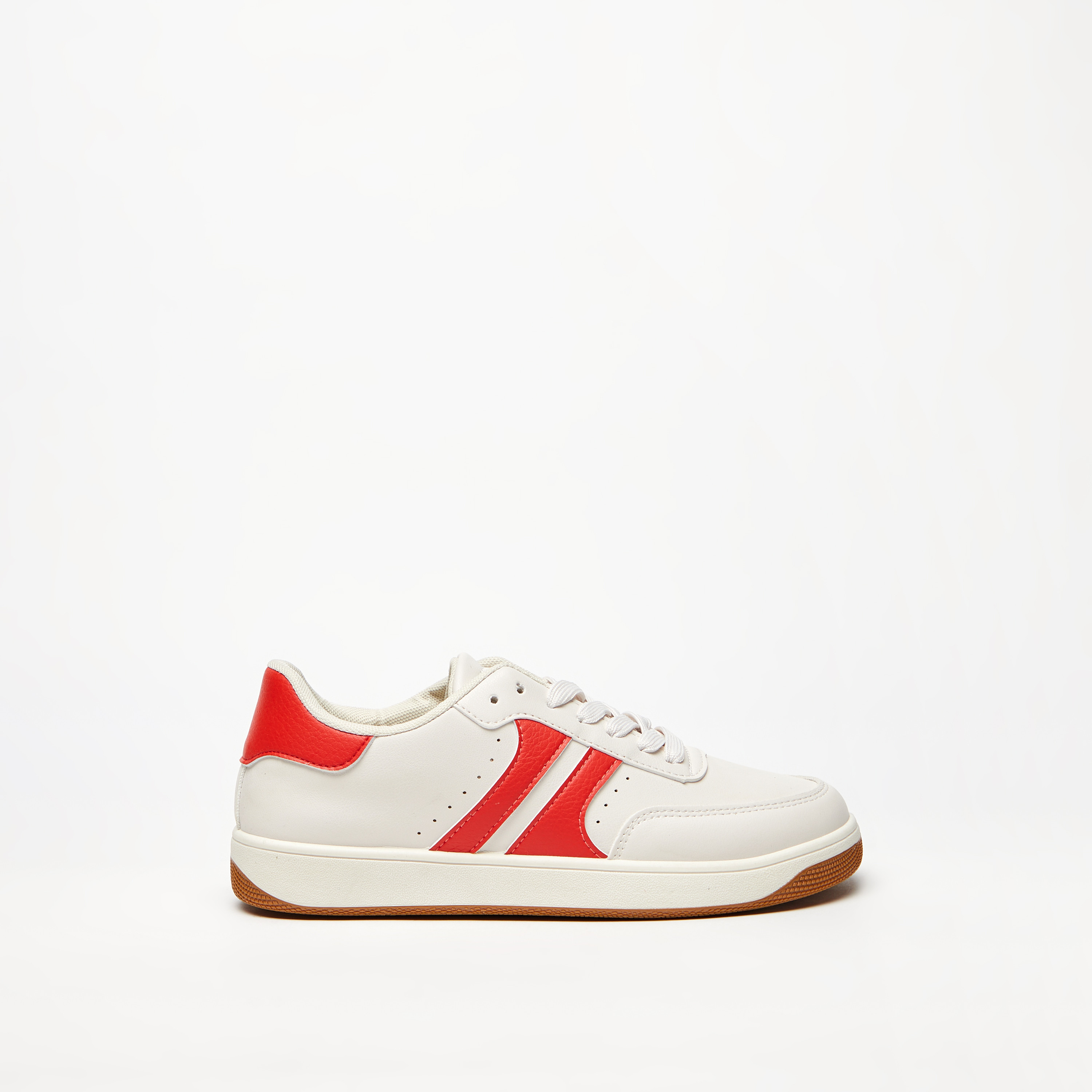 Textured Sneakers with Perforated Detail and Lace-Up Closure-women-shoes-sneakers-image-3