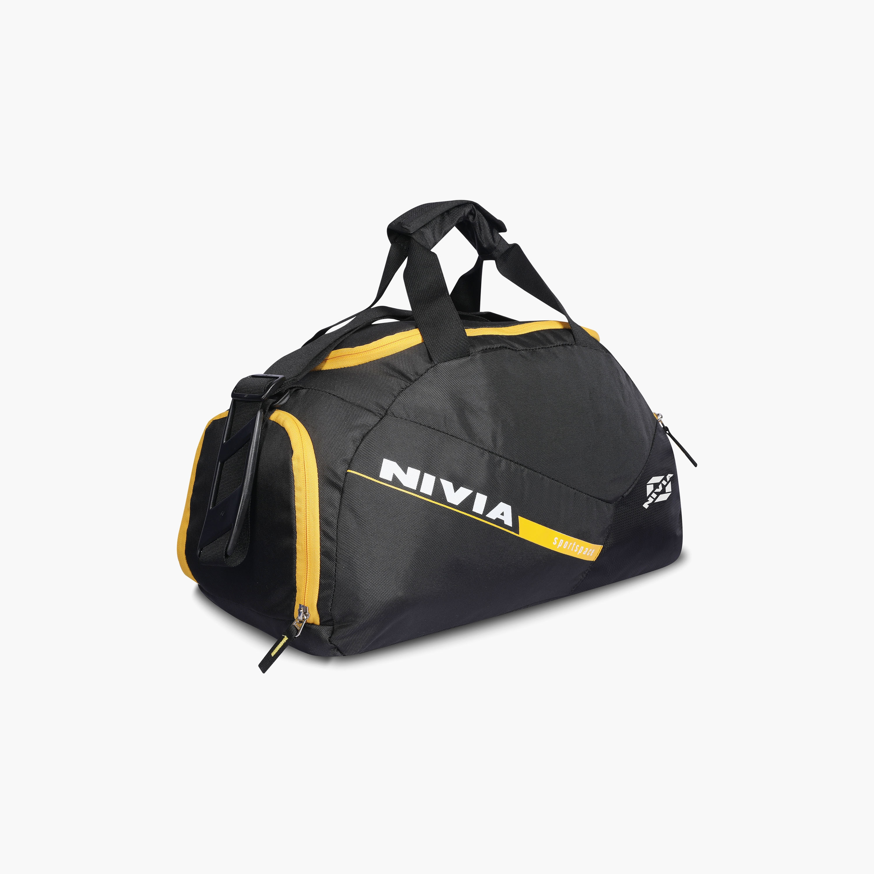 Nivia Sportspace Bag, Black-Yellow-sports-gear-gym-image-2