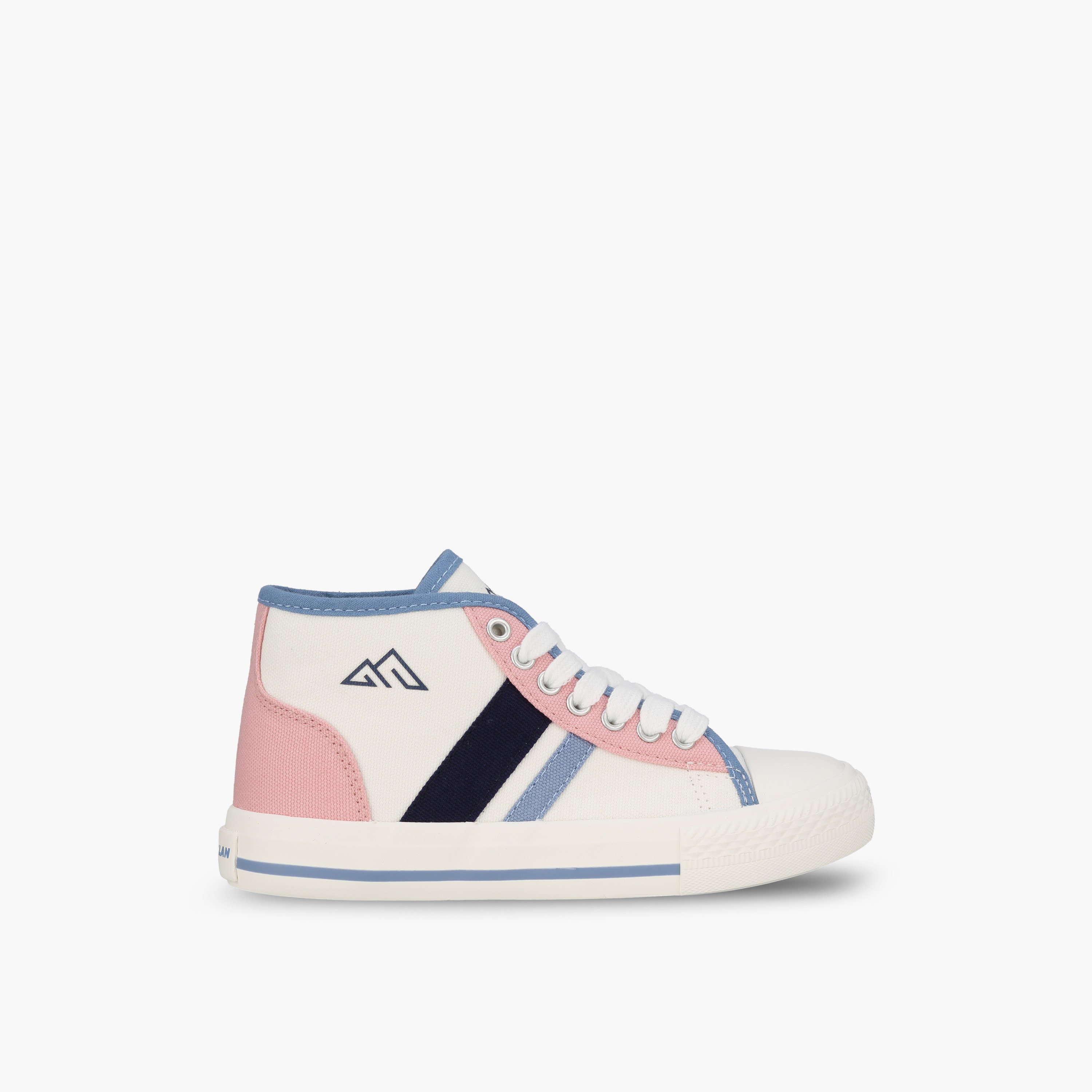 Oaklan by Shoexpress Girls Striped Lace-Up Ankle Sneakers-girls-shoes-sneakers-image-3