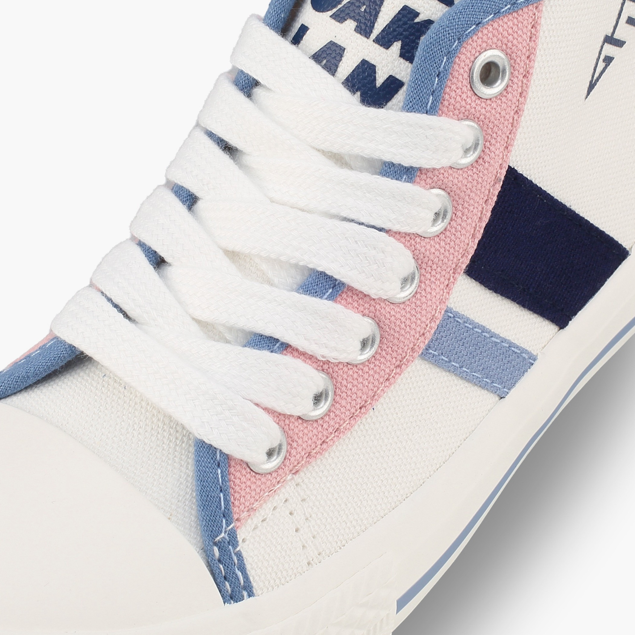 Oaklan by Shoexpress Girls Striped Lace-Up Ankle Sneakers-girls-shoes-sneakers-image-4