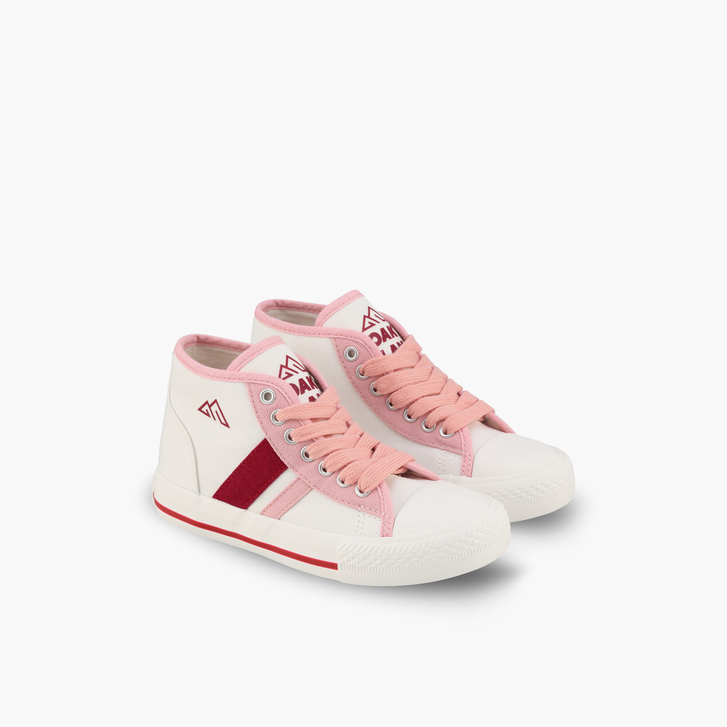 Oaklan by Shoexpress Girls Striped Lace-Up Ankle Sneakers-girls-shoes-sneakers-image-1