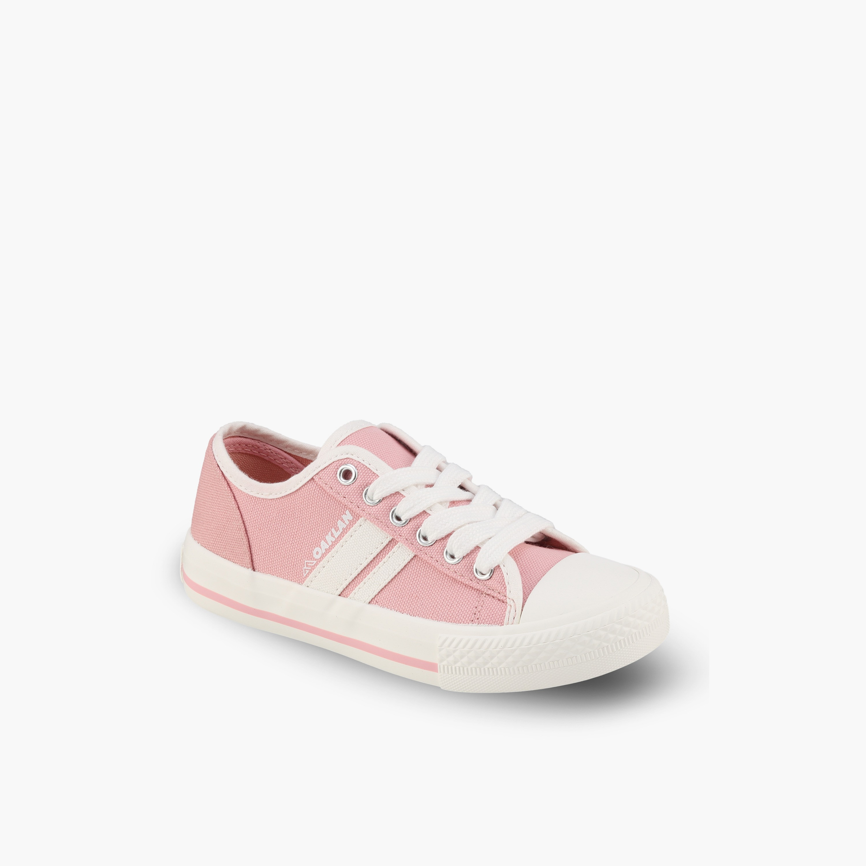 Oaklan by Shoexpress Girls Striped Lace-Up Ankle Sneakers-girls-shoes-sneakers-image-2
