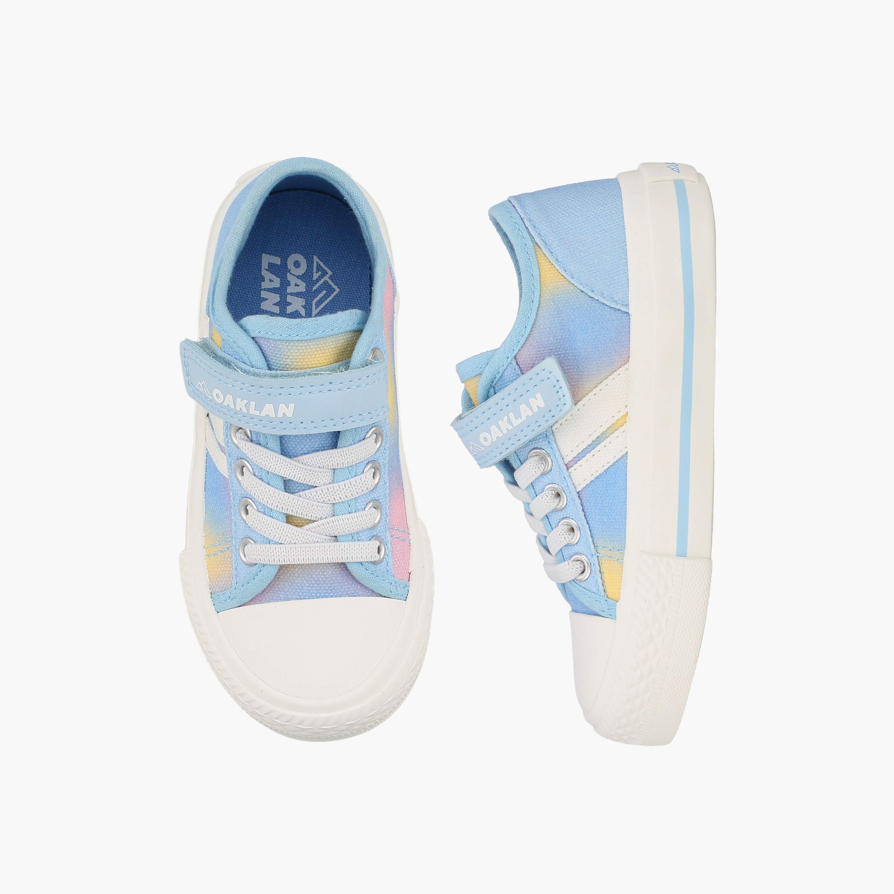 حذاء سنيكرز للكاحل مخطط ورباط إغلاق للبنات من أوكلان من شو إكسبريس-baby-girls-shoes-closedshoes-image-1